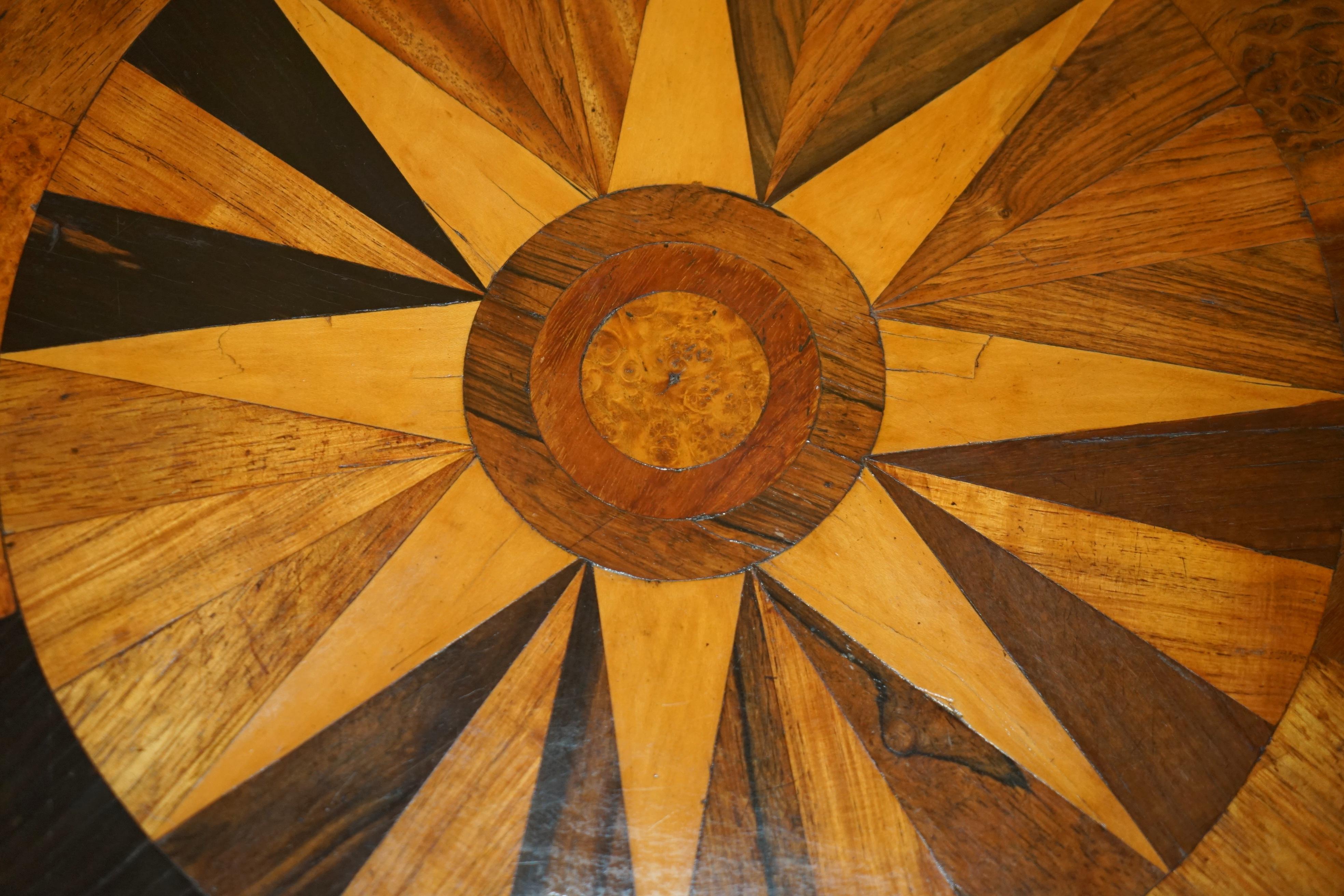 SUBLIME CIR 1800 ANTIQUE SPECIMEN WOOD OCCASIONAL TILT TOP TABLE BURR WALNUT OAK in vendita 1