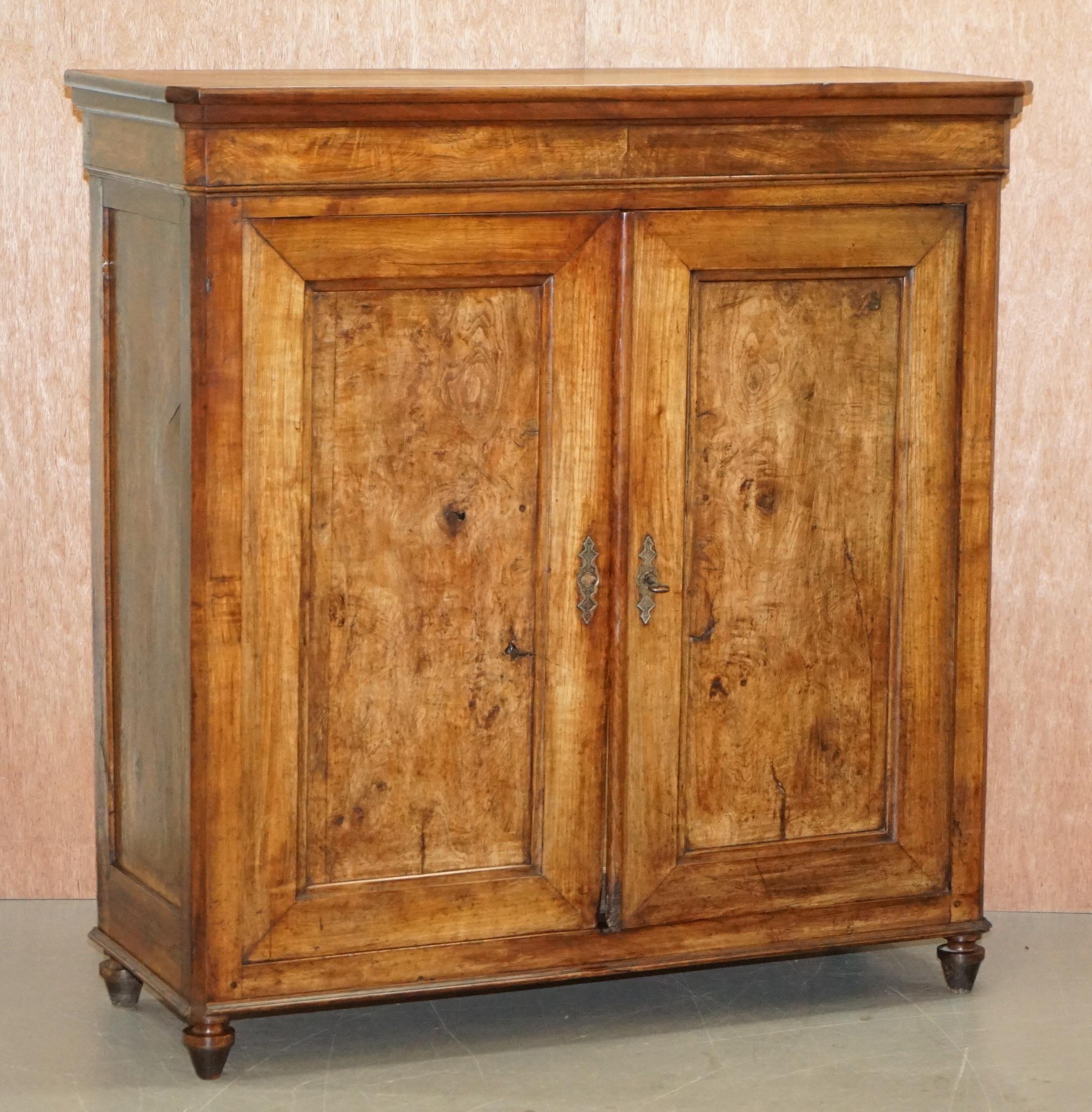 Regency Sublime armoire de cuisine ou de salle à manger ancienne en bois fruitier français, datant d'environ 1820 en vente