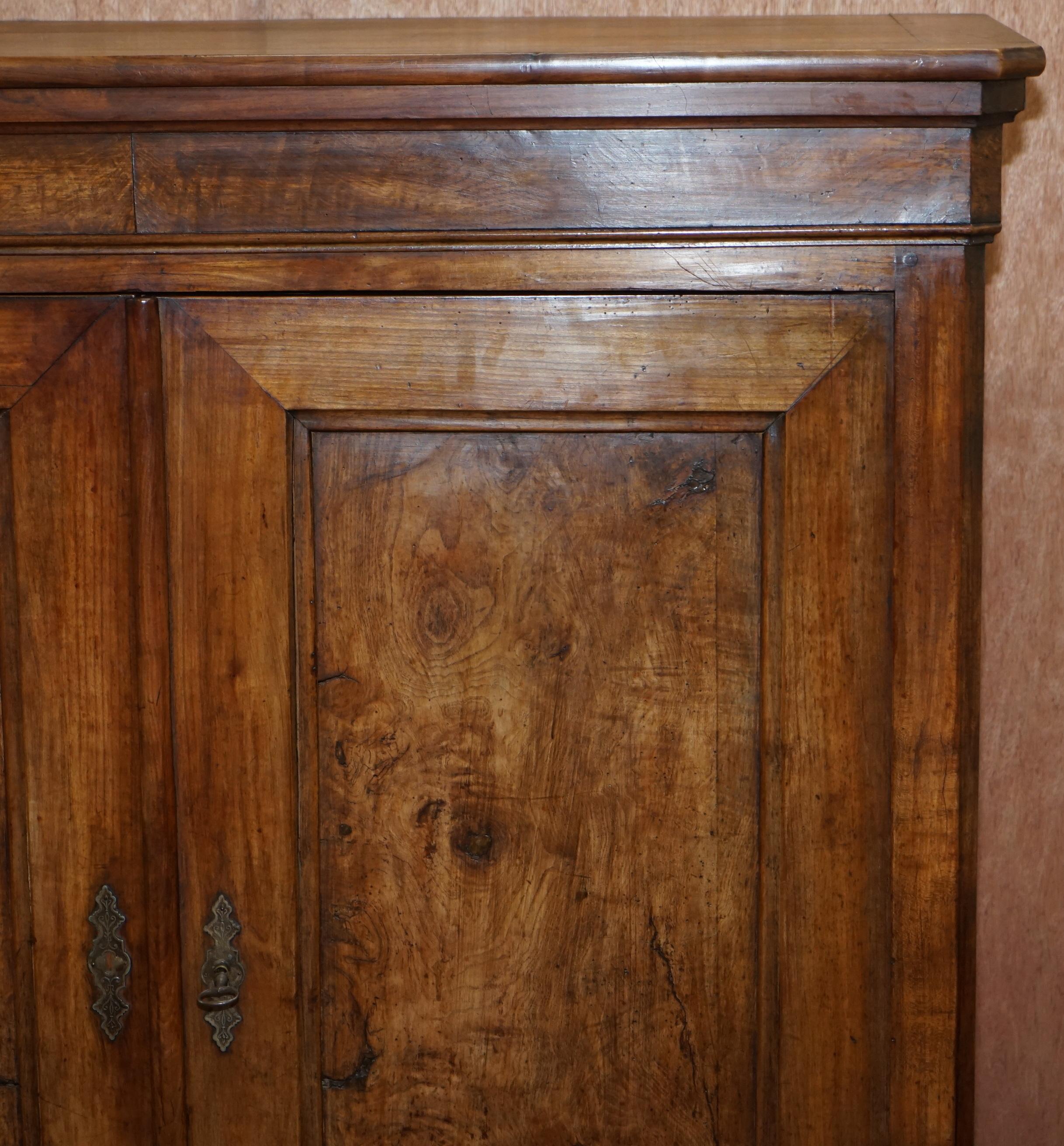 Sublime armoire de cuisine ou de salle à manger ancienne en bois fruitier français, datant d'environ 1820 en vente 1