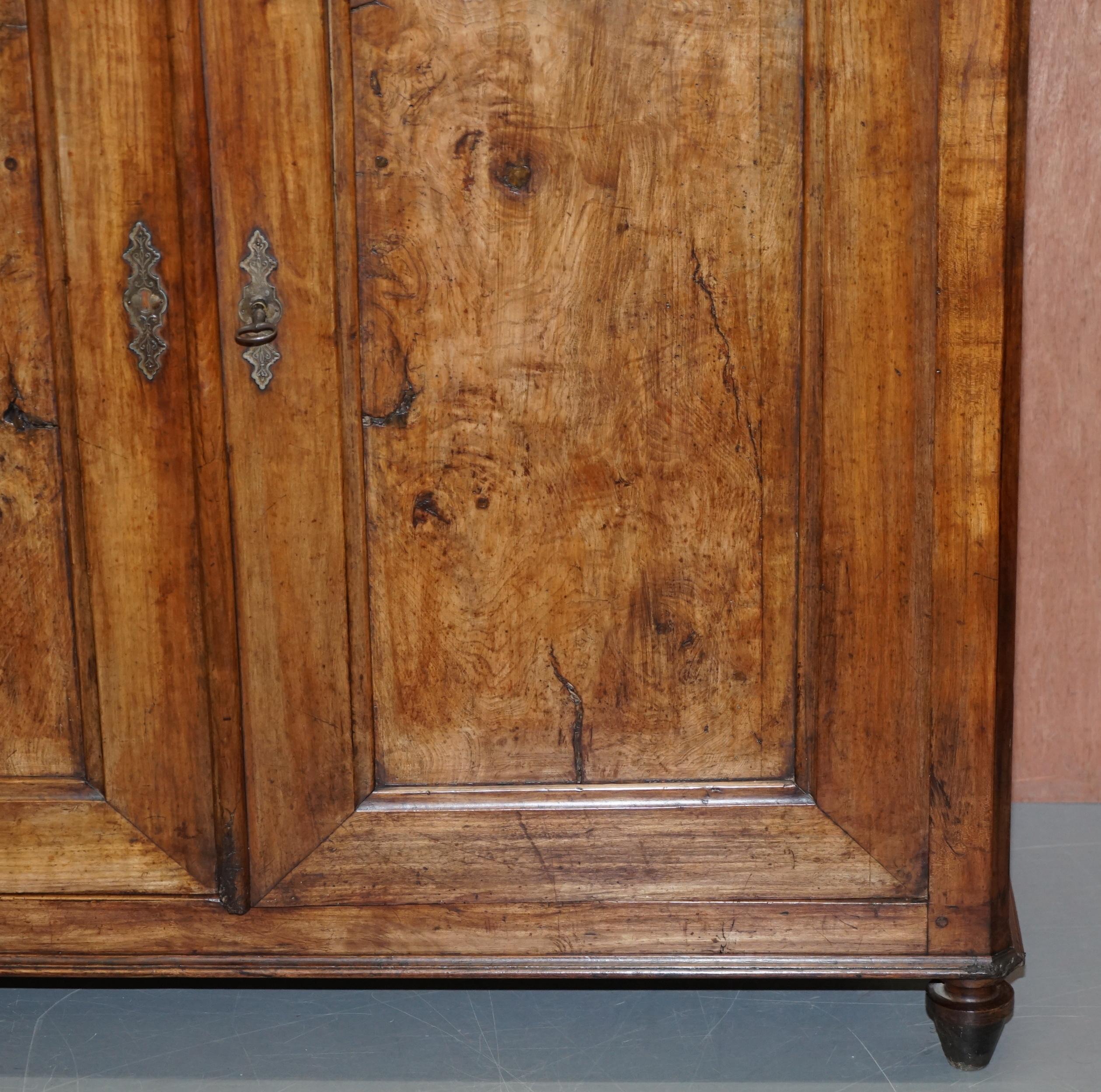Sublime armoire de cuisine ou de salle à manger ancienne en bois fruitier français, datant d'environ 1820 en vente 2