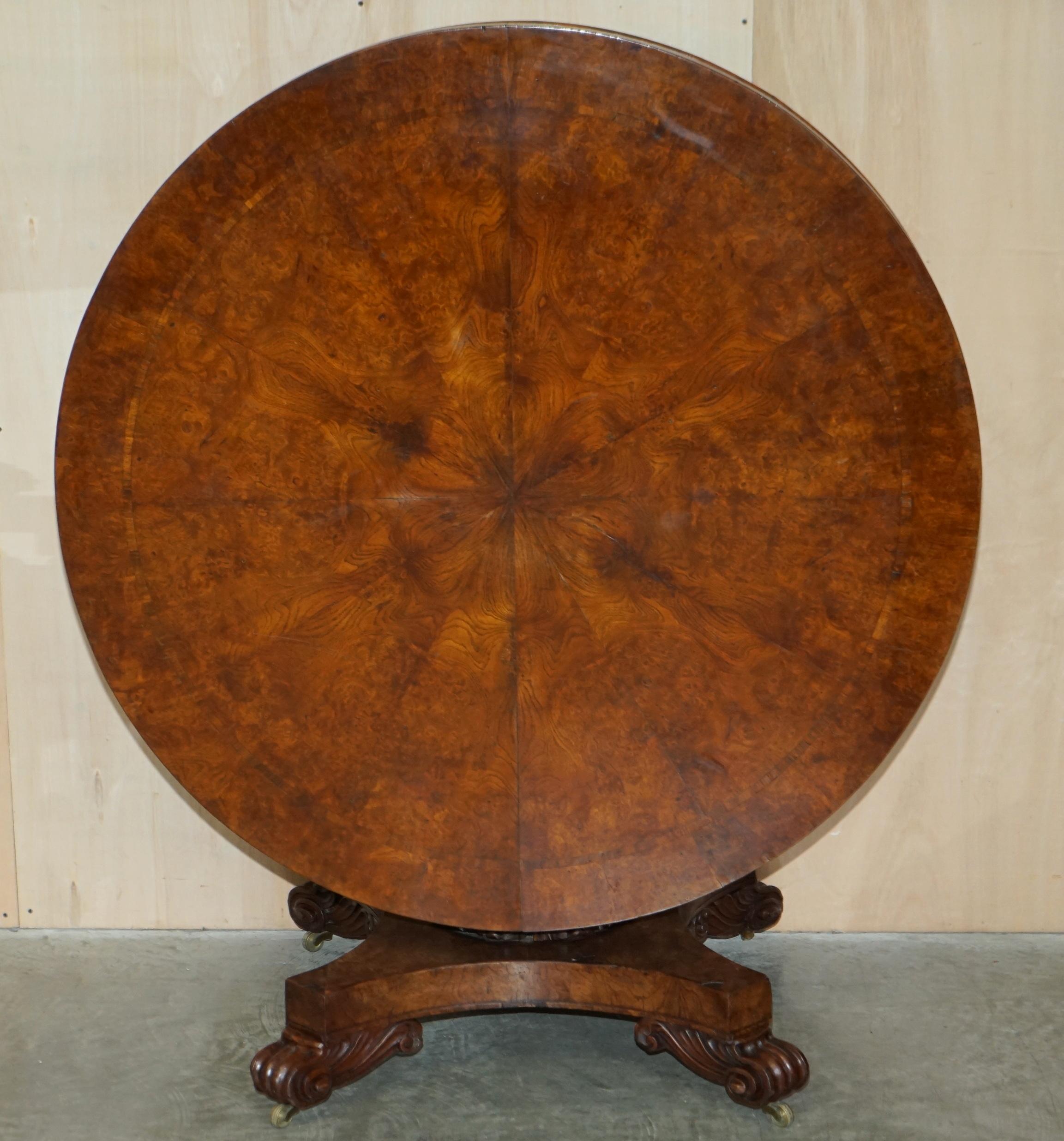 Sublime circa 1840 Victorian Pollard Oak Hand Carved Centre Occasional Table For Sale 7