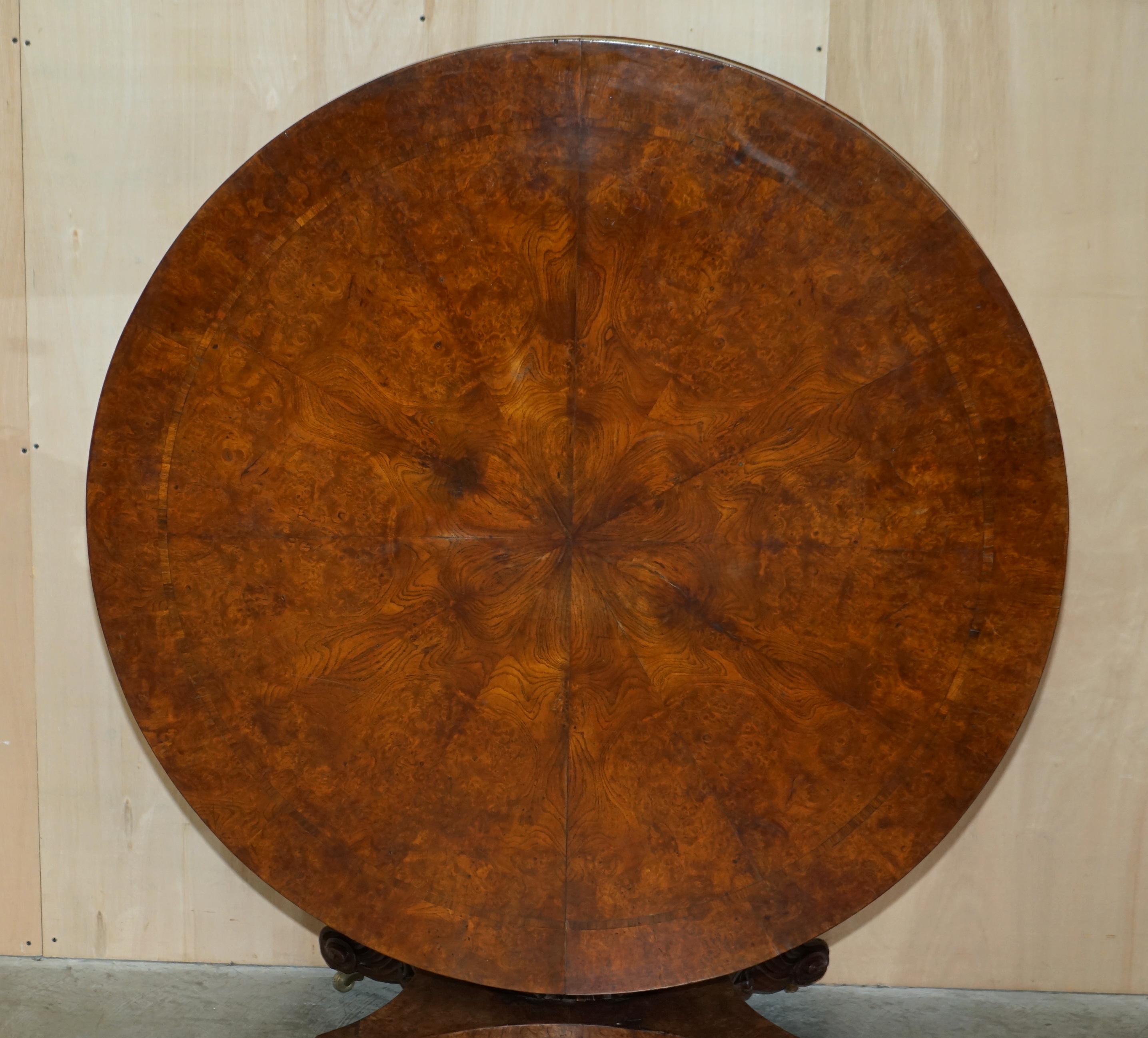 Sublime circa 1840 Victorian Pollard Oak Hand Carved Centre Occasional Table For Sale 8
