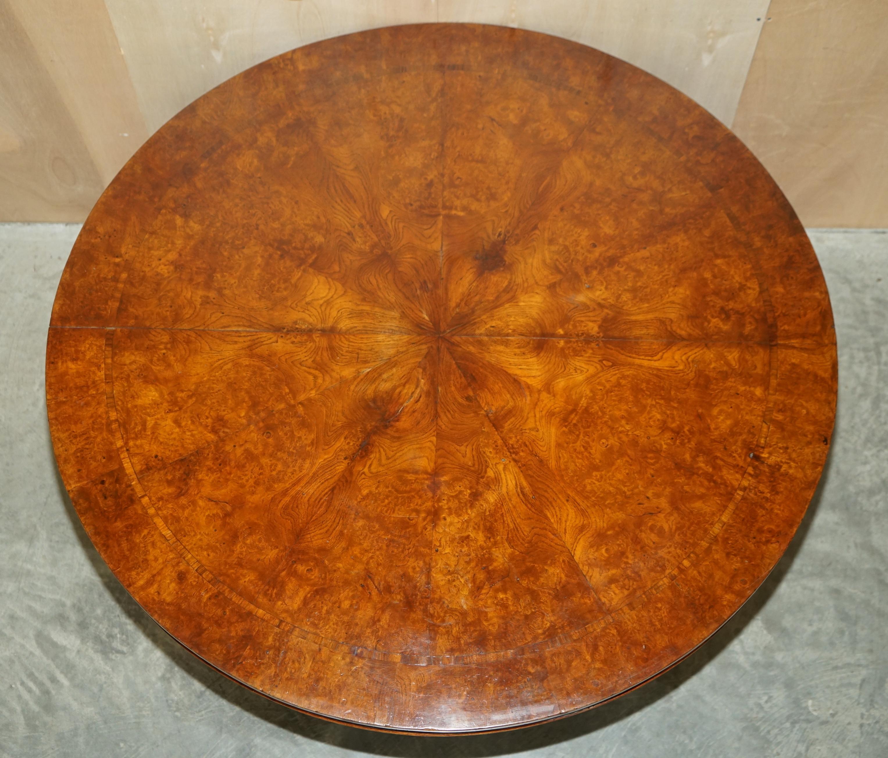 Sublime circa 1840 Victorian Pollard Oak Hand Carved Centre Occasional Table For Sale 1