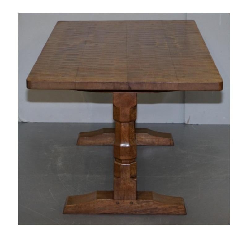 Sublime circa 1950s Robert Mouseman Thompson 6 Person Dining Table Must See For Sale 3