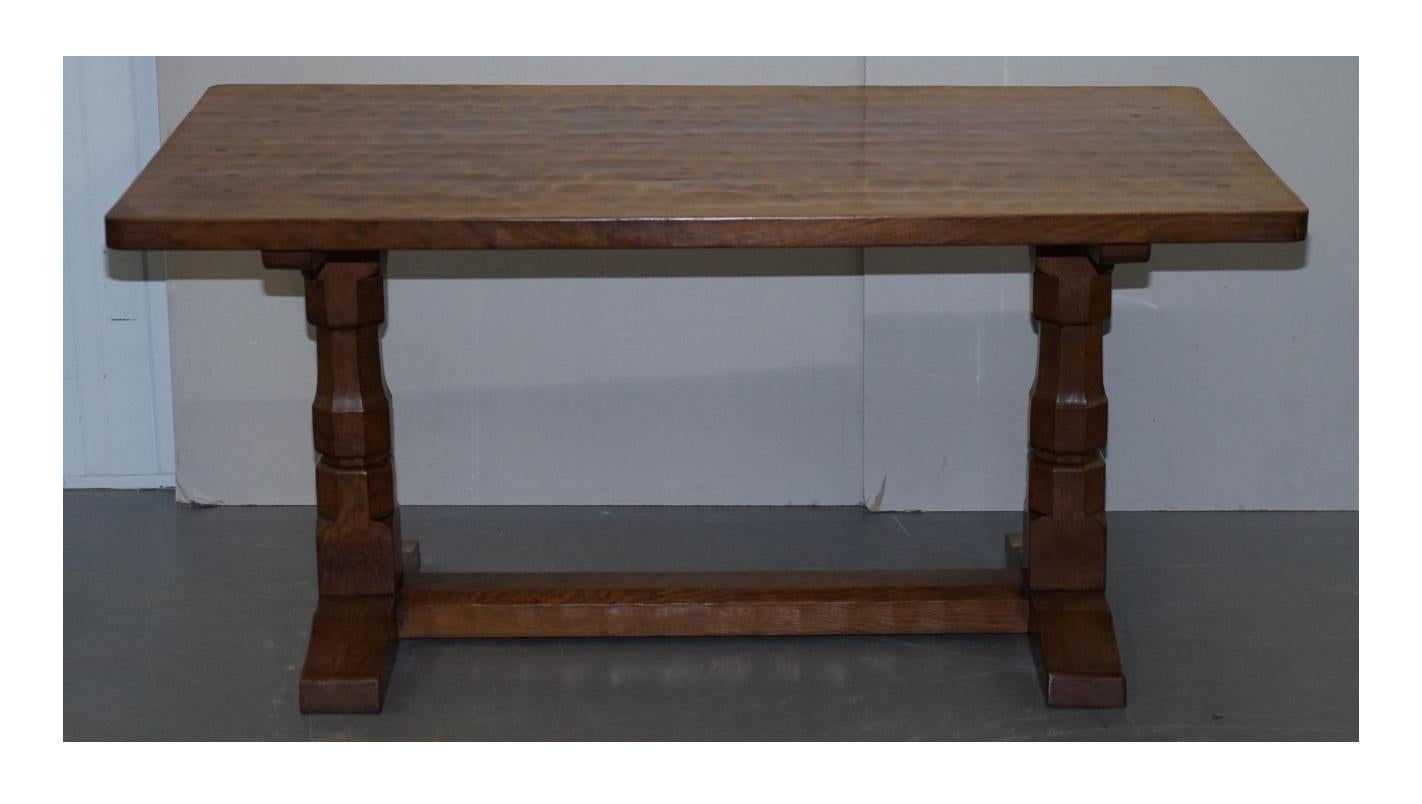 Sublime circa 1950s Robert Mouseman Thompson 6 Person Dining Table Must See For Sale 4