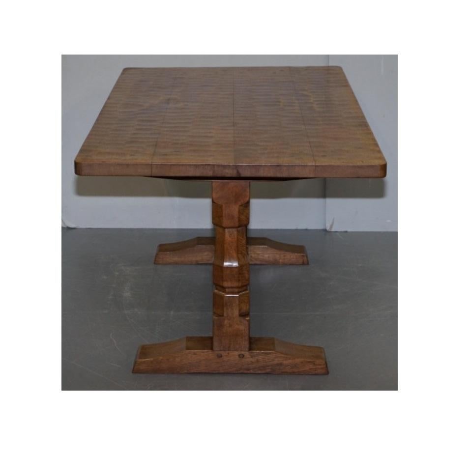 Sublime circa 1950s Robert Mouseman Thompson 6 Person Dining Table Must See For Sale 6