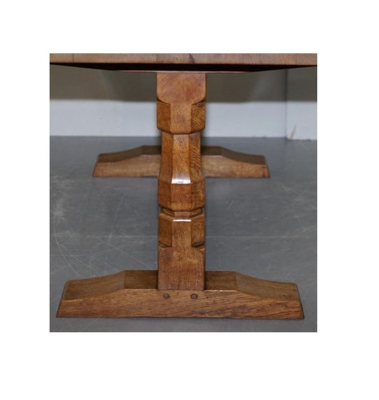 Sublime circa 1950s Robert Mouseman Thompson 6 Person Dining Table Must