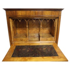 19th Century French Secrétaire, Walnut & Leather, Circa 1820-1830