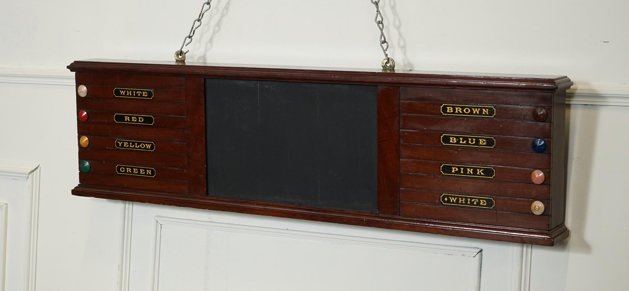 Britannique SUBLIME EST 1873 - SCOREBOARD SNOOKER POOL DE ORME & SONS MANCHESTER en vente