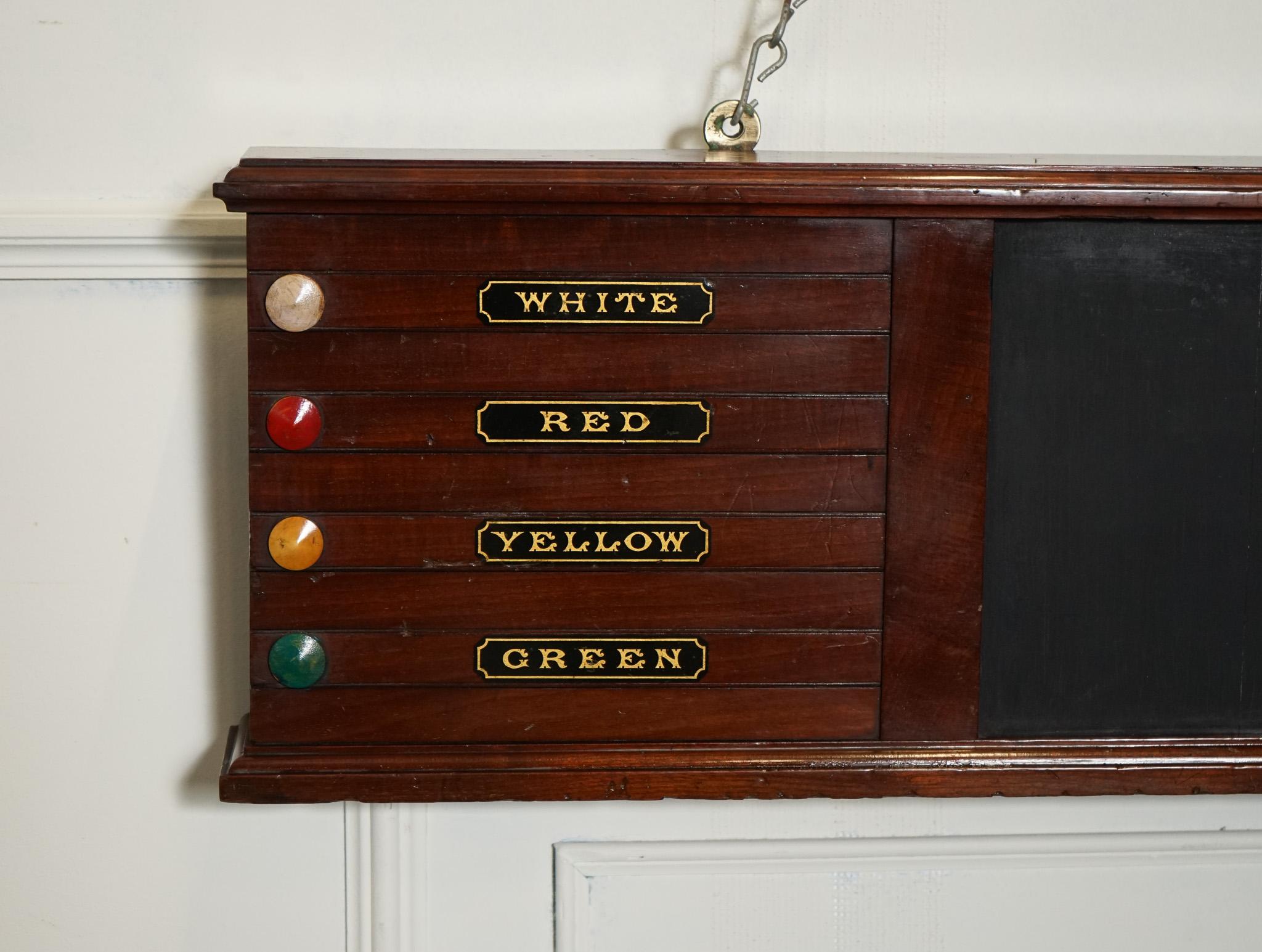 Fait main SUBLIME EST 1873 - SCOREBOARD SNOOKER POOL DE ORME & SONS MANCHESTER en vente