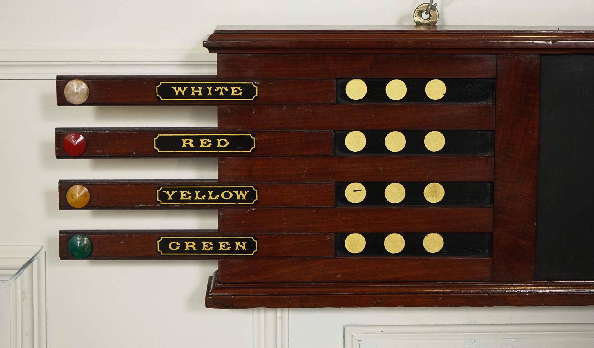 SUBLIME EST 1873 - SCOREBOARD SNOOKER POOL DE ORME & SONS MANCHESTER en vente 1