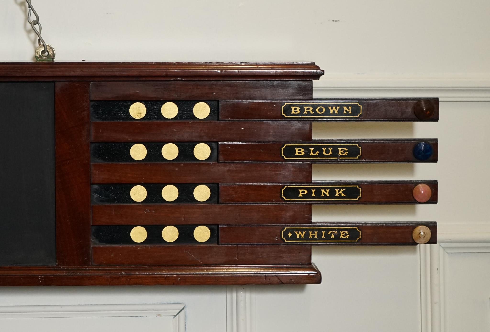 SUBLIME EST 1873 - SCOREBOARD SNOOKER POOL DE ORME & SONS MANCHESTER en vente 2