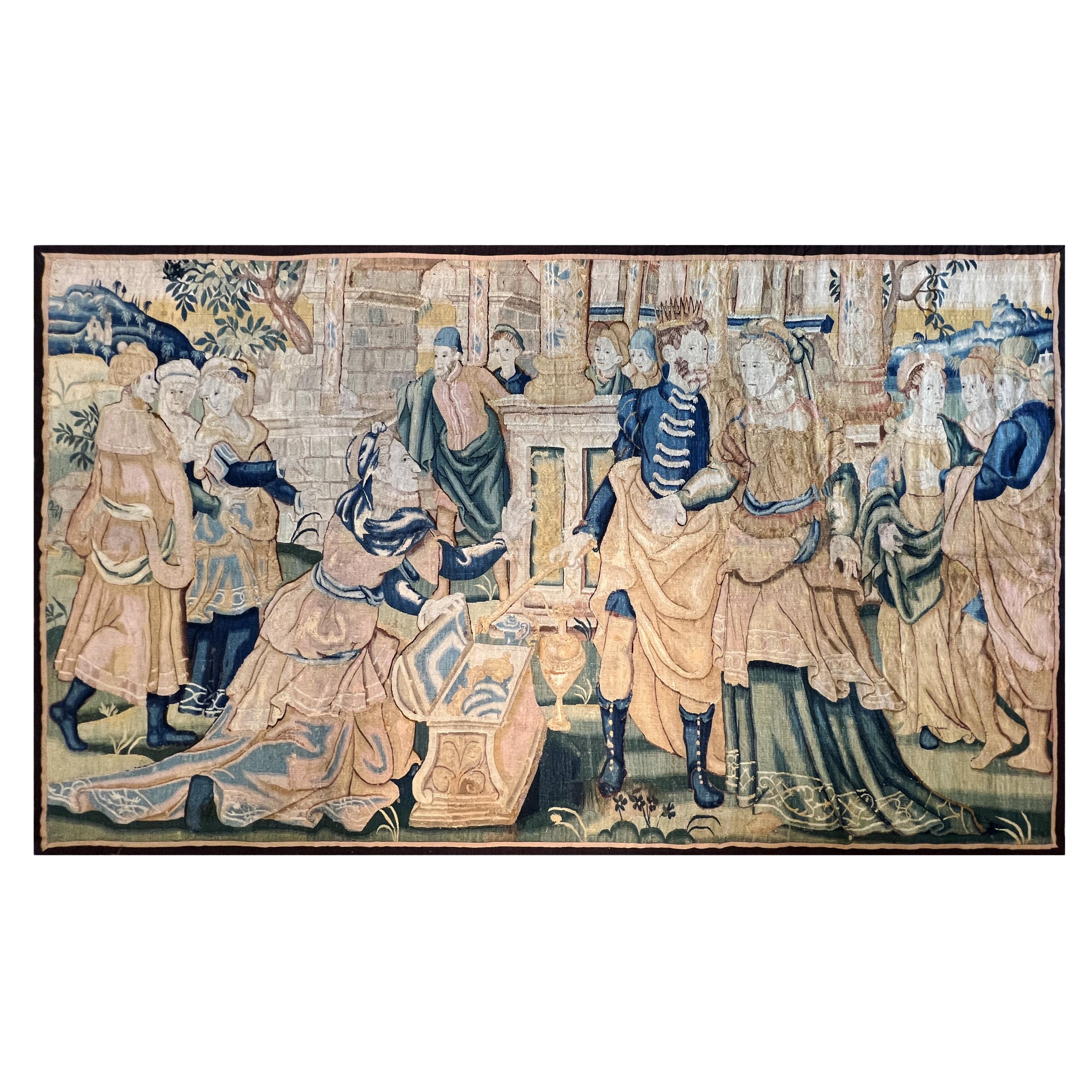 Sublime Flanders Tapestry - end of 16th century - N° 891 For Sale