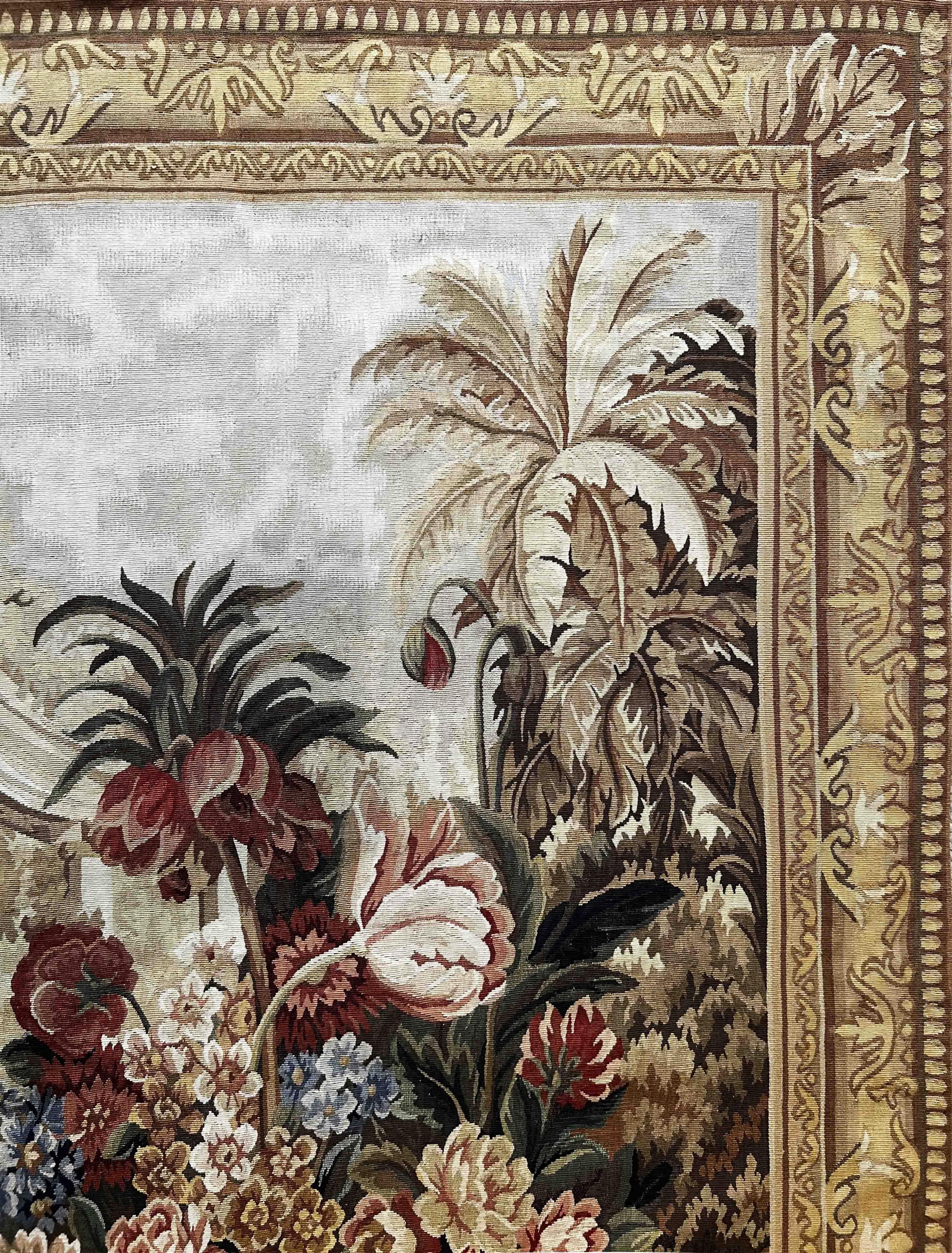 Aubusson sublime floral tapestry of XX th century - n° 1191 For Sale