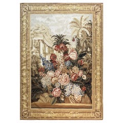 Retro sublime floral tapestry of XX th century - n° 1191