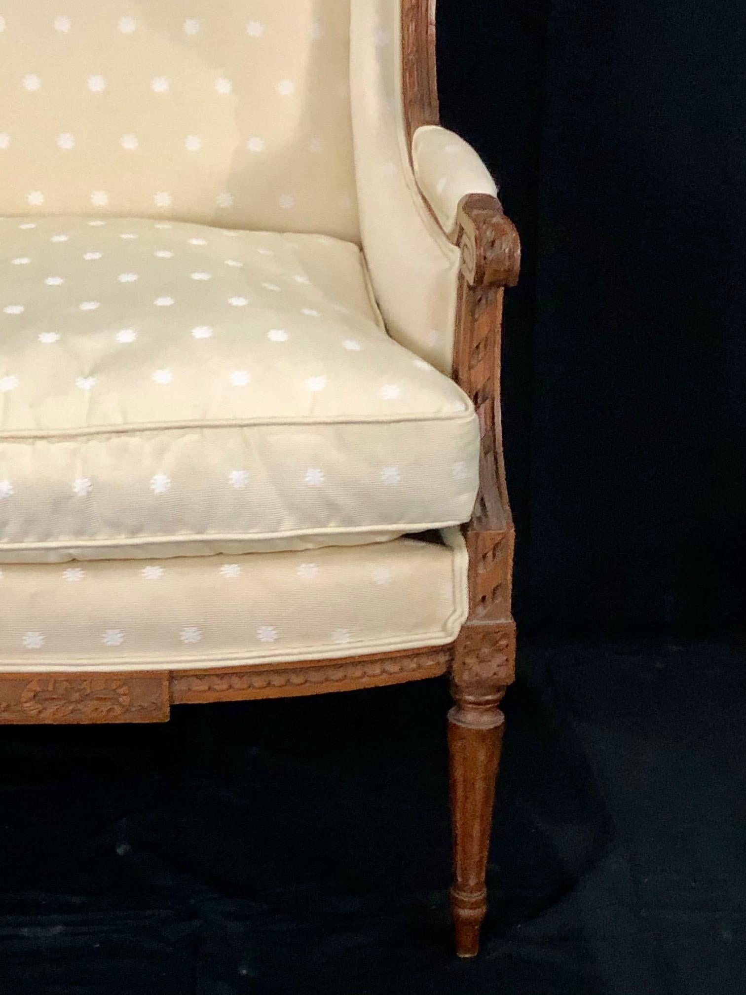 Sublime French Antique Louis XVI Style Duchesse Brisee Chaise Longue 14