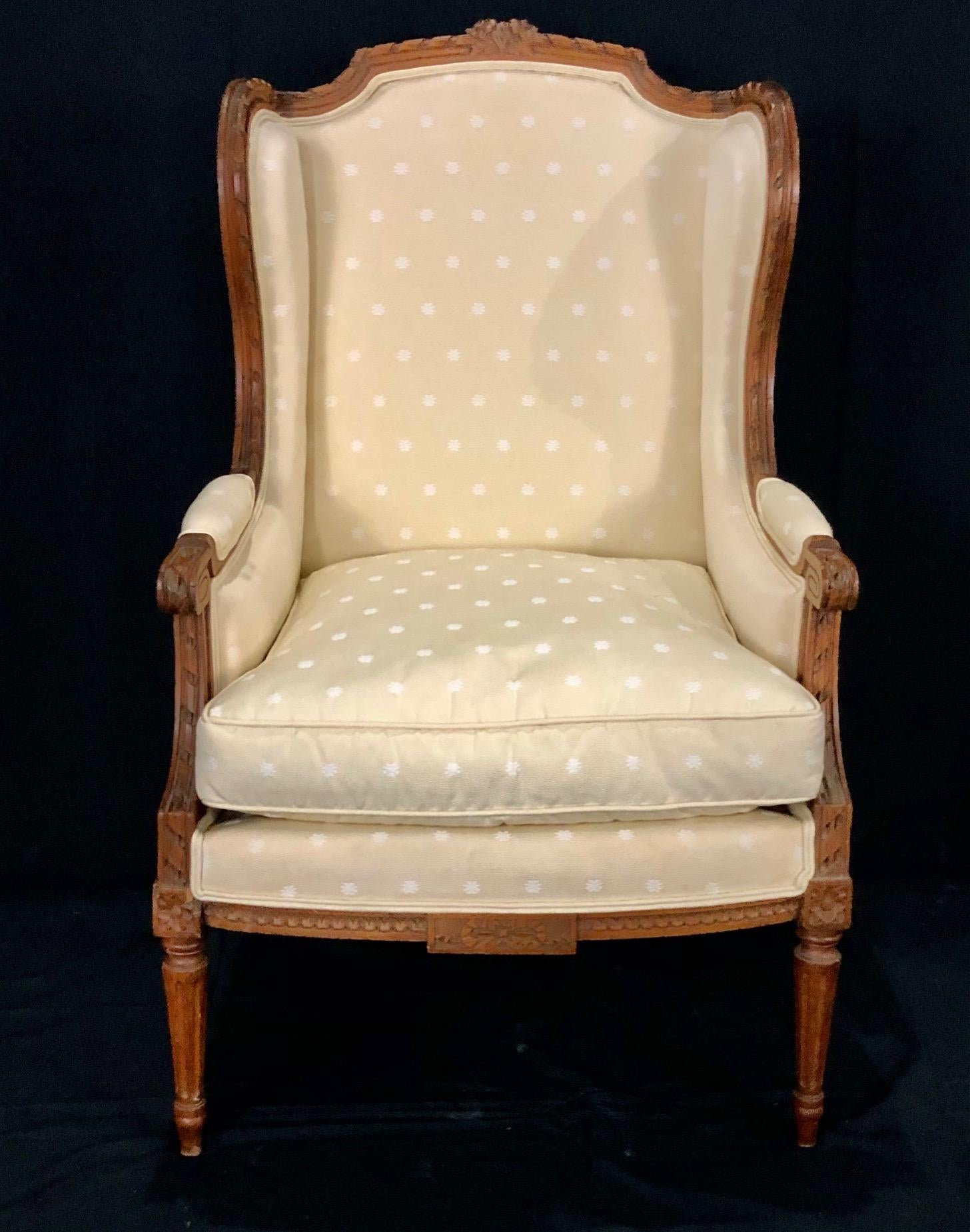 Sublime French Antique Louis XVI Style Duchesse Brisee Chaise Longue 15