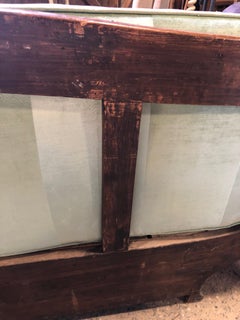 Sublime French Empire Walnut Curvy Sofa with Gilded Swans and New Upholstery