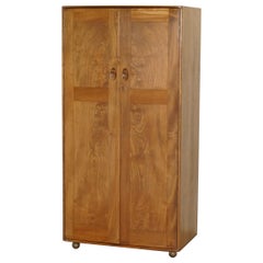 Sublime G Plan circa 1960s Ercol Wardrobe in Solid Elm Part of Large Suite