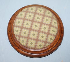 Sublime Georgian 1780 Small Round Walnut Footstool Very Decorative Little Piece