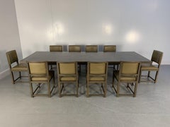 Sublime Huge B&B Italia “Max” Dining Table & 10 “Maxalto” Dining Chairs in Grey