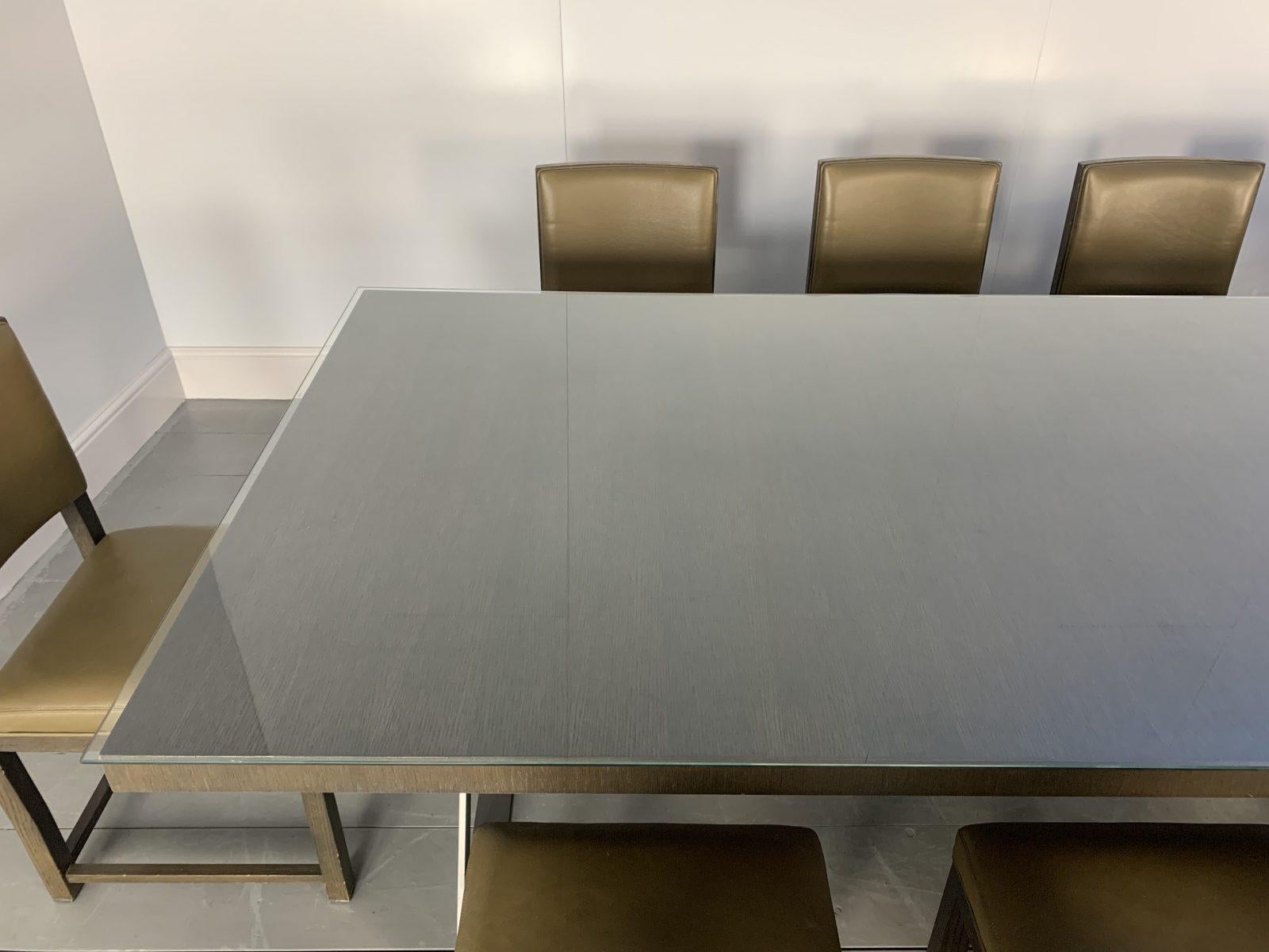 Sublime grande table de salle à manger longue B&B Italia et 10 chaises de salle à manger Maxalto en gris en vente 4