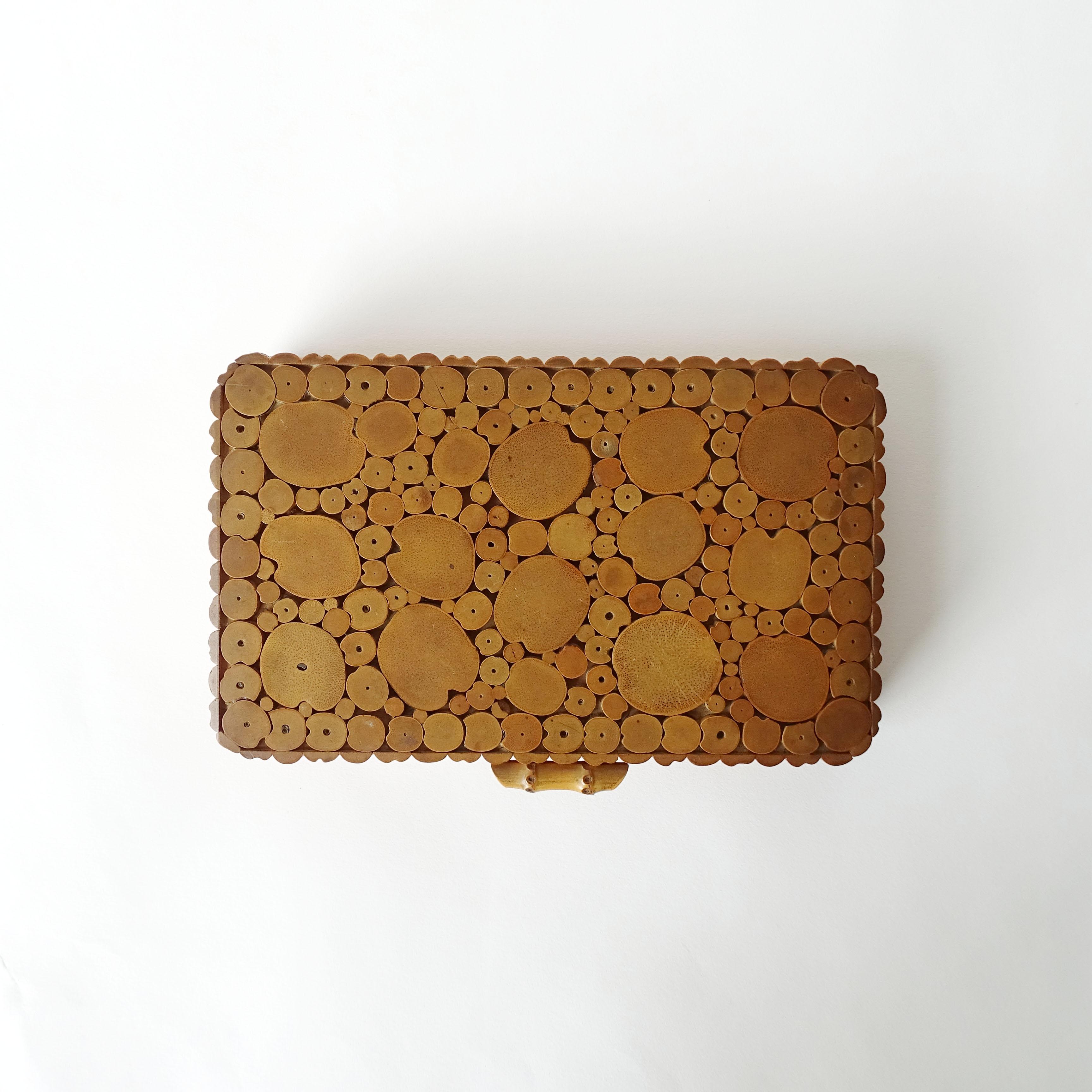 Sublime Italian 1940s Bamboo Box For Sale 1