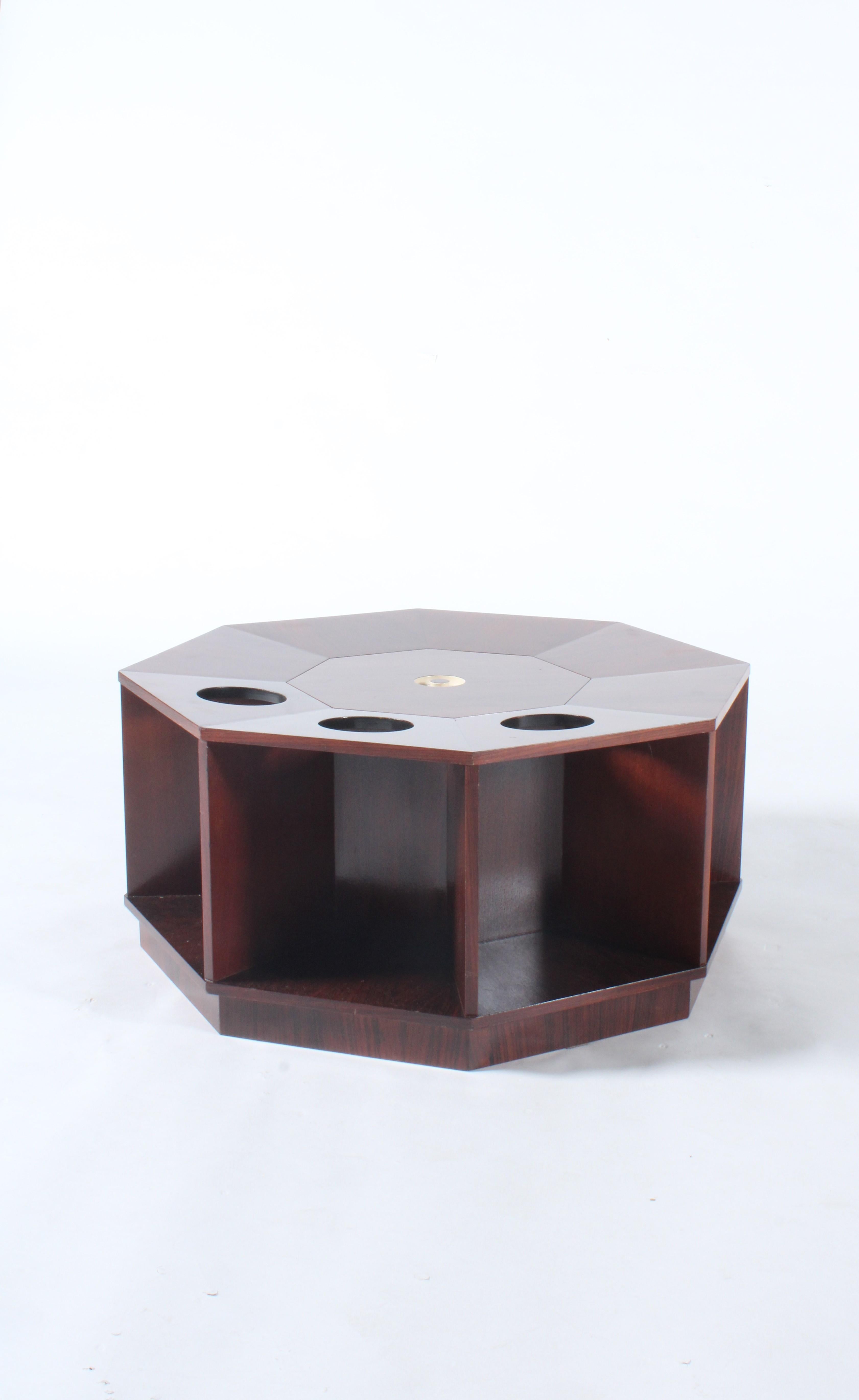 Hardwood Sublime Mid Century Italian Octagonal Coffee / Cocktail Table *Free Delivery For Sale