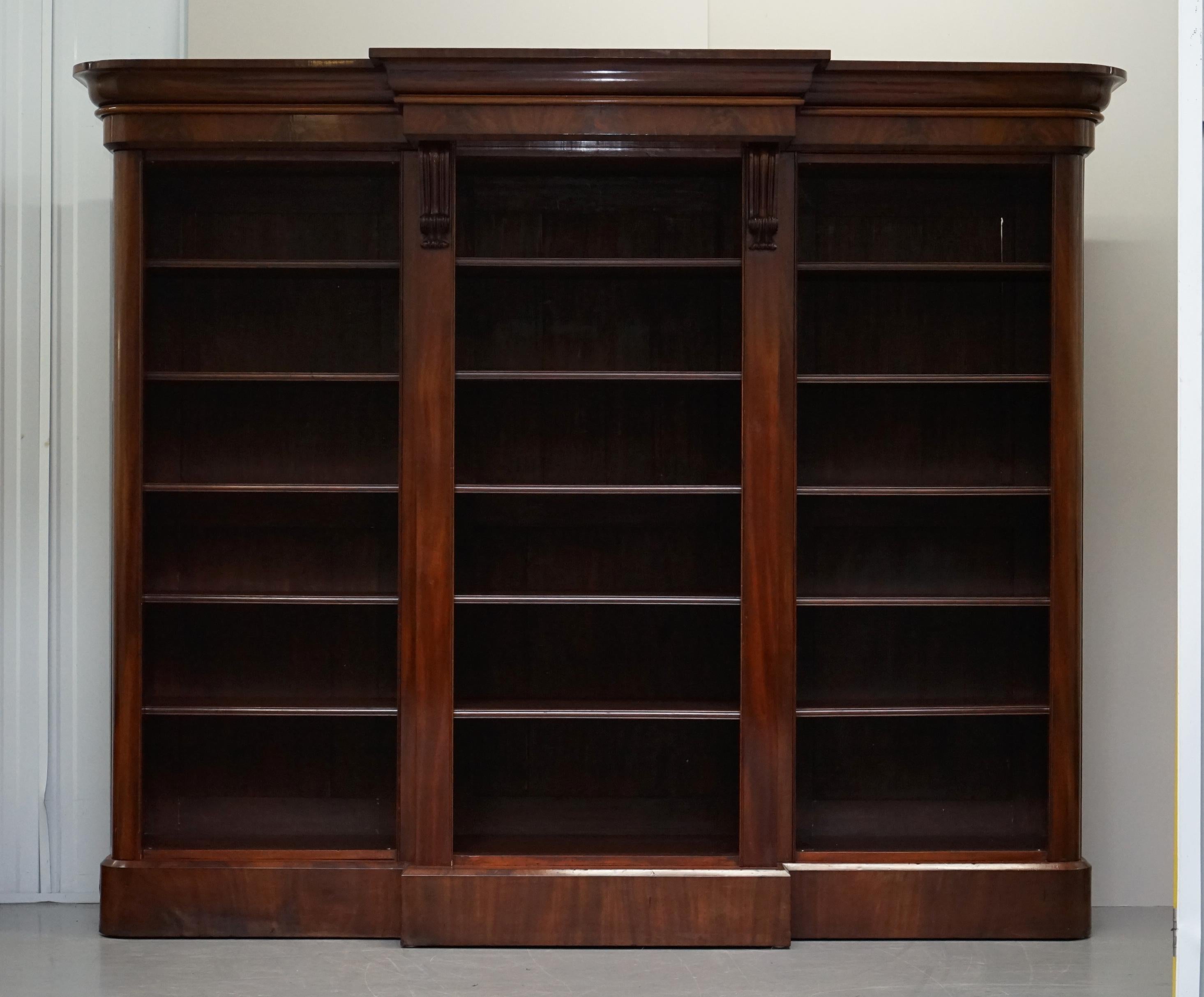 Wimbledon-Furniture

Wimbledon-Furniture is delighted to offer for sale this absolutely sublime mid Victorian circa 1860 light mahogany library breakfront bookcase 

Please note the delivery fee listed is just a guide, it covers within the M25