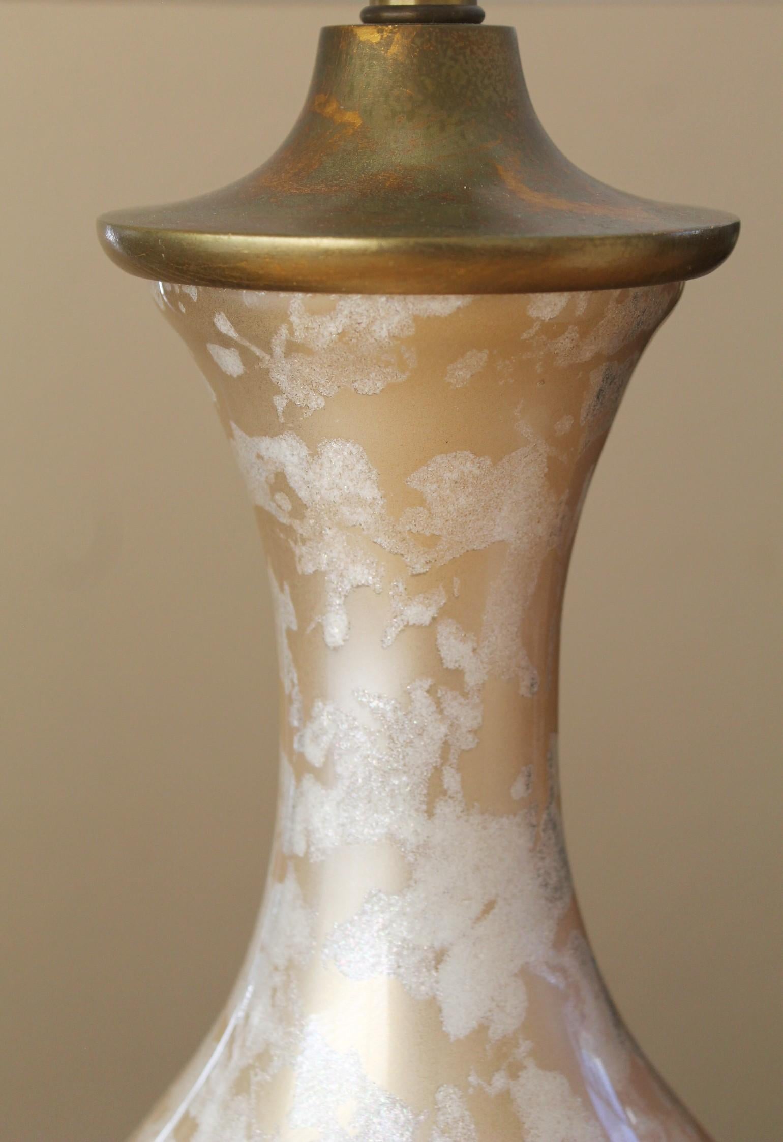 Sublime Murano Glass Mid Century Table Lamp! Italian Decorator Lighting 1950s In Good Condition For Sale In Peoria, AZ