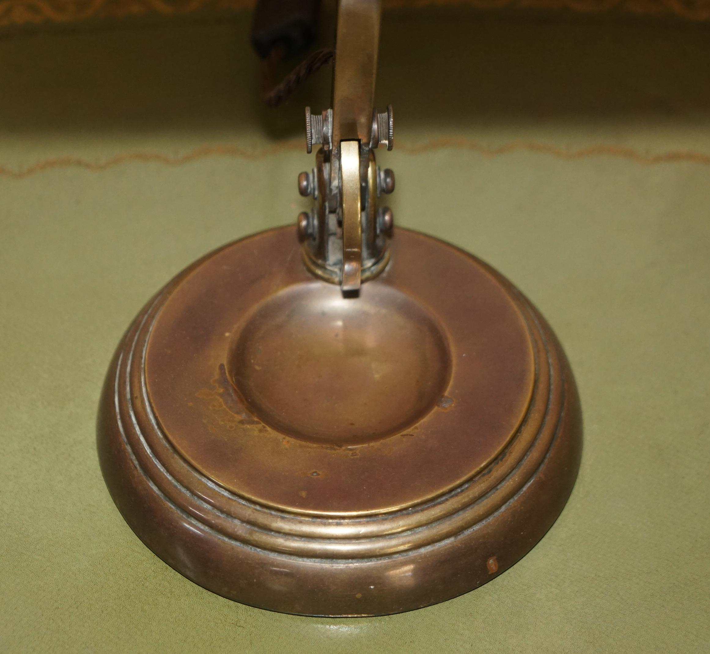 Sublime Original Bankers-Tischlampe aus Bronze, Messing und Kupfer, 1920er Jahre im Angebot 3