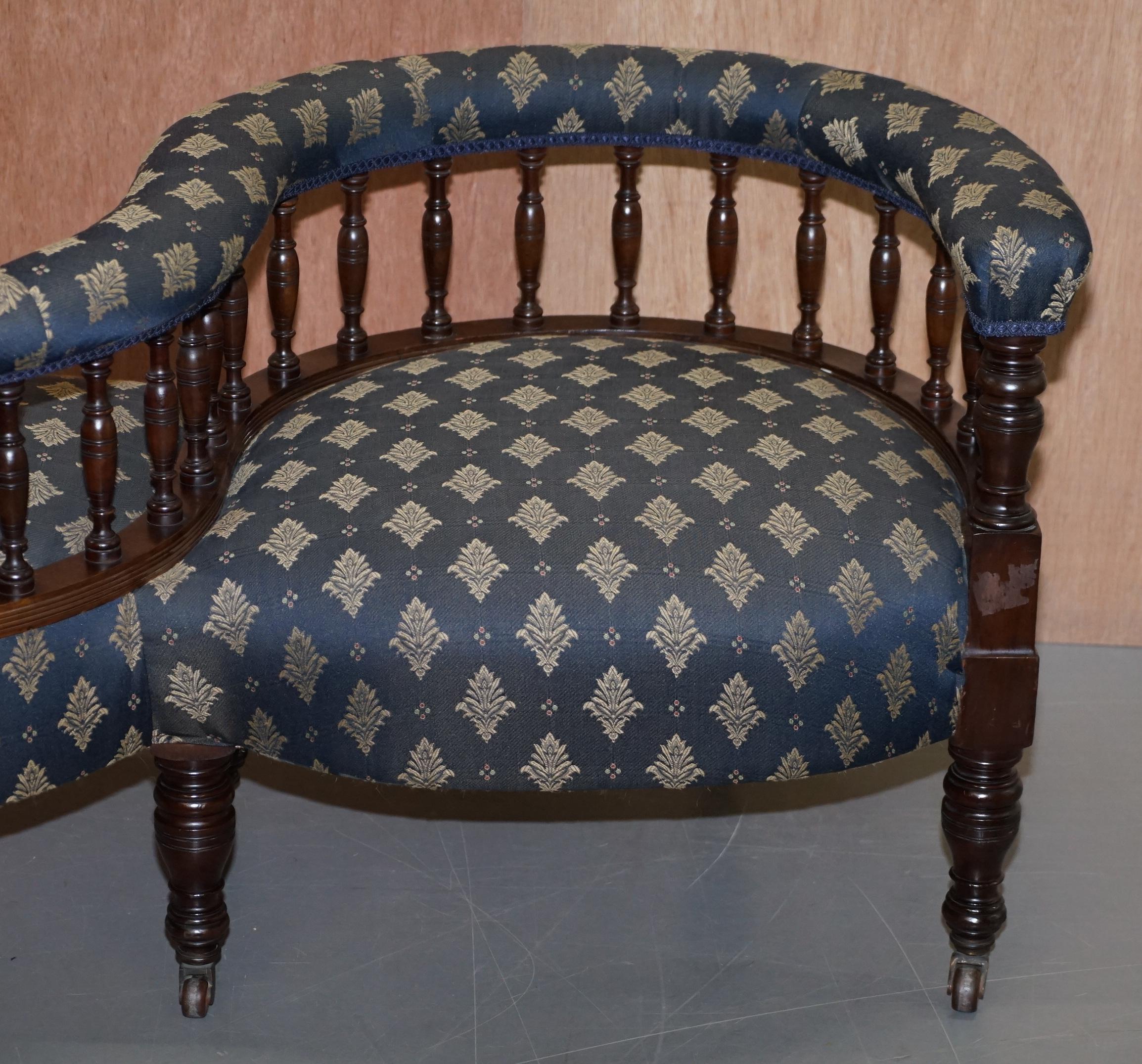 Sublime Original Antique Victorian 1860 Tete a Tete Love Coversation Sofa Seat 6