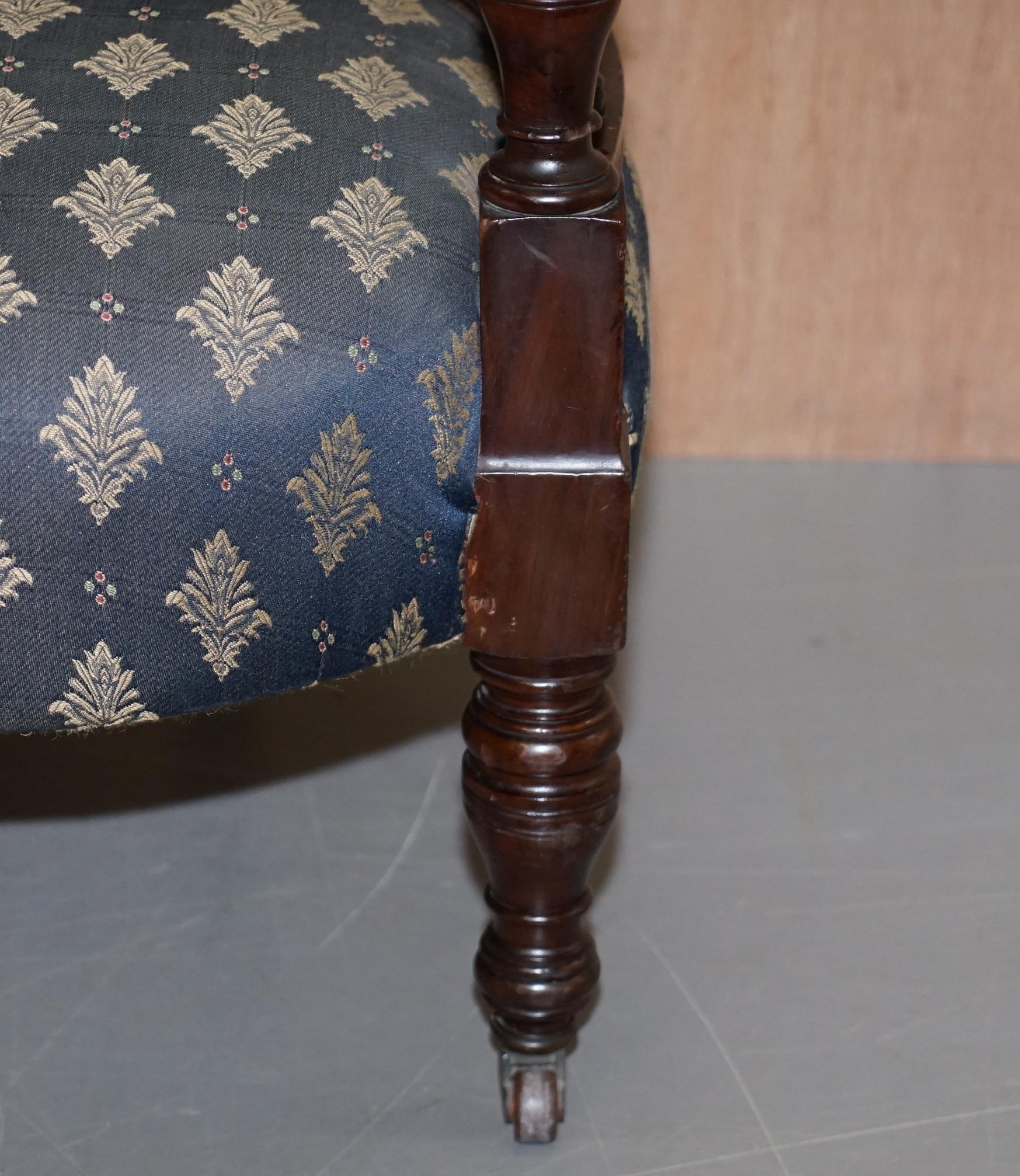 Sublime Original Antike Viktorianische 1860 Tete a Tete Liebe Coversation Sofa Sitz (Mittleres 19. Jahrhundert)