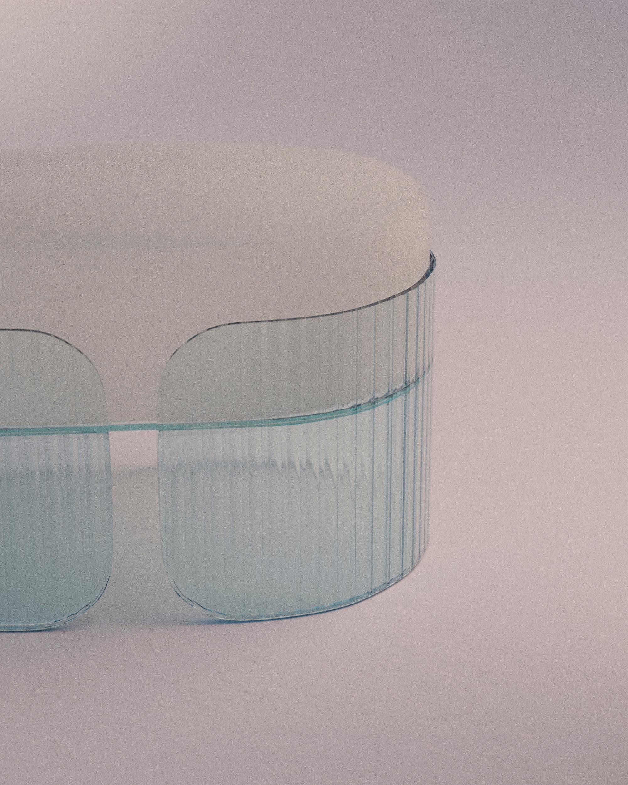 Postmoderne Sublime ottoman XL par Glass Variations en vente