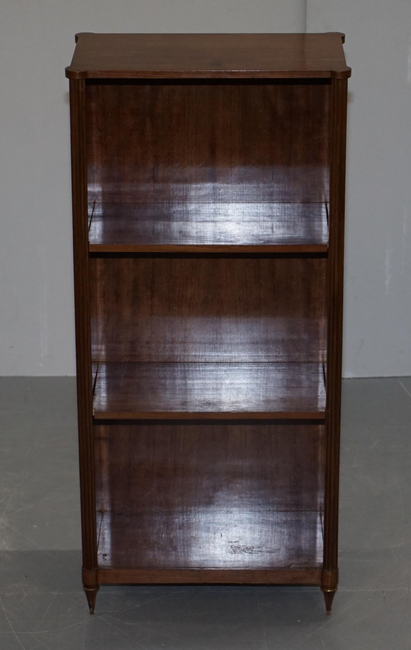 Sublime Pair of Early 19th Century French Hardwood Dwarf Open Bookcases Bronze 13