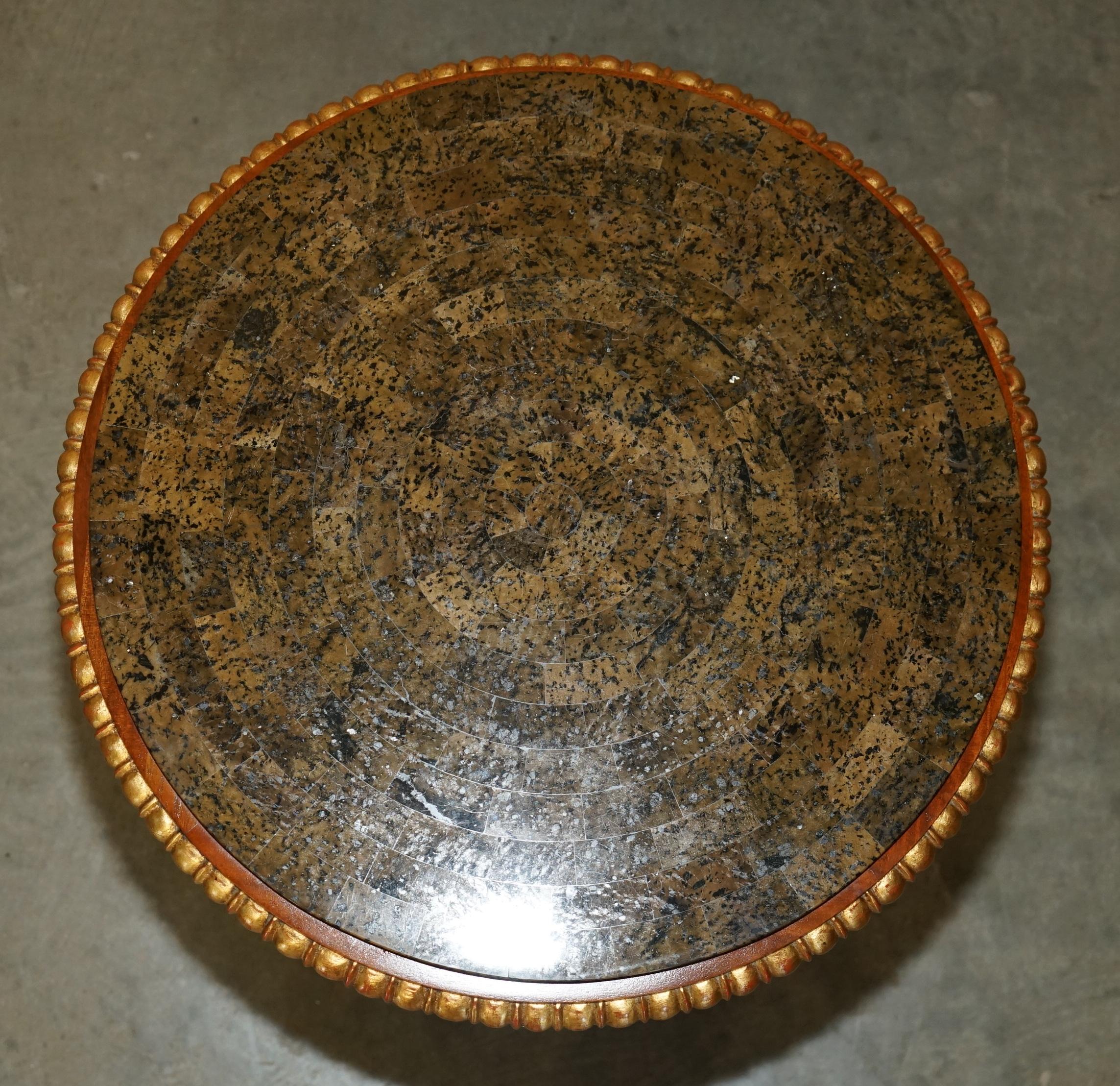 French SUBLIME PAiR OF VINTAGE MARBLE TOPPED SIDE END TABLES SOLID BRASS LIONS PAW FEET For Sale