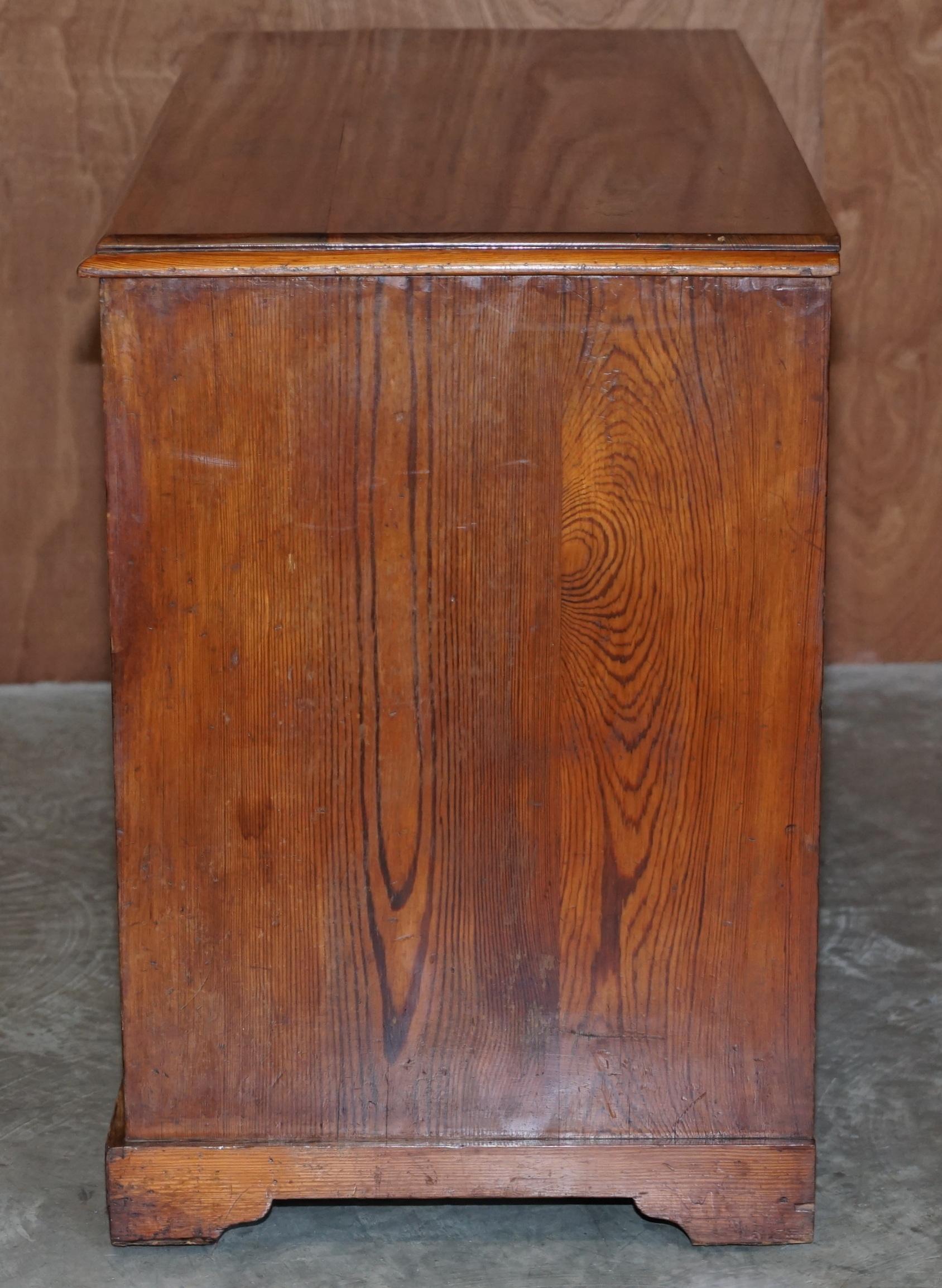 Sublime Patina circa 1880 Pitch Pine Chest of Drawers Must See Timber Grain!!!!! For Sale 10