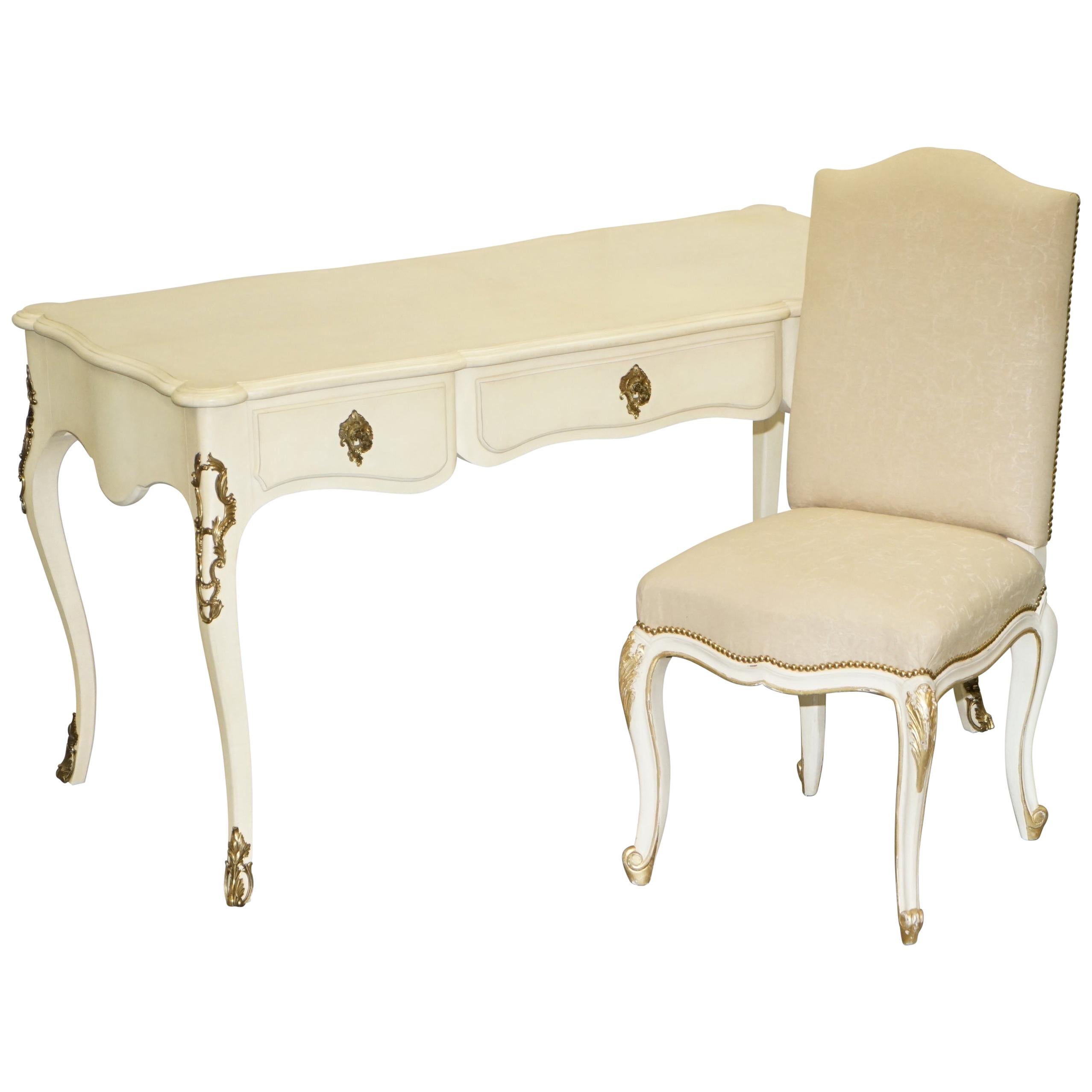 Sublime Ralph Lauren Cannes French Bureau Plat Desk and Office Chair Part  of Suite at 1stDibs