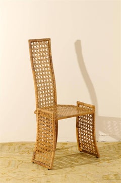 Sublime Restored Set of 10 Cane Dining Chairs by Danny Ho Fong, circa 1975