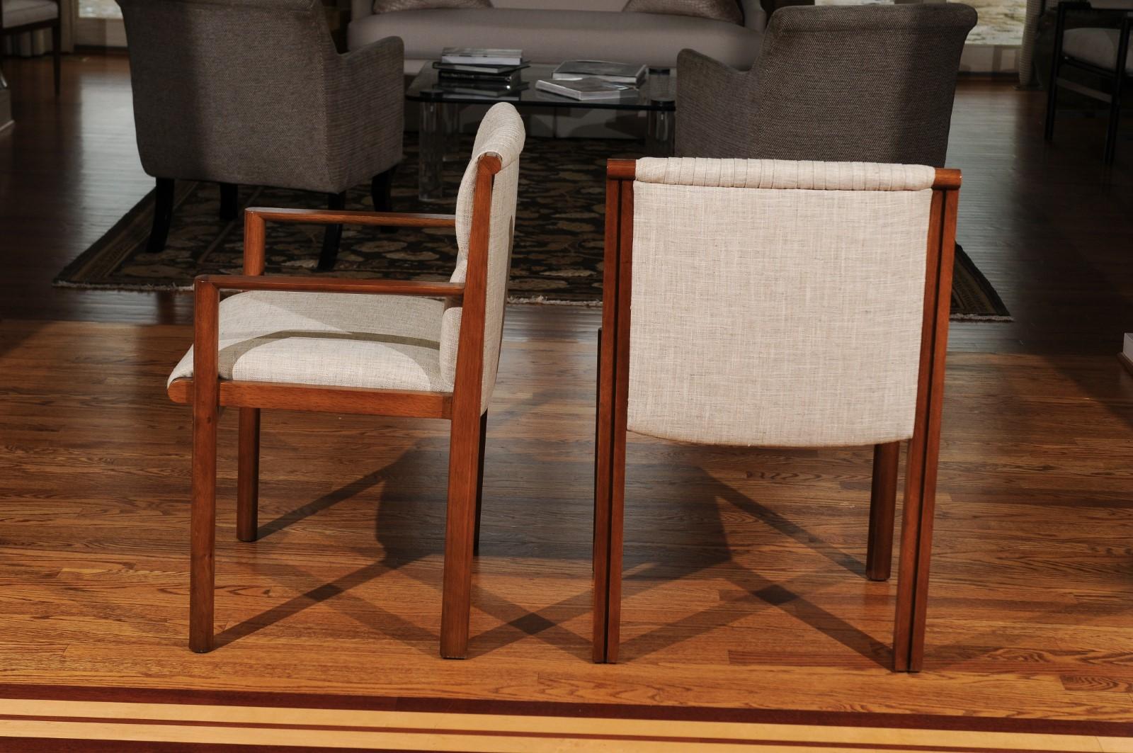 Sublime Restored Set of 12 Dining Chairs by John Saladino for Baker, circa 1985 In Excellent Condition In Atlanta, GA