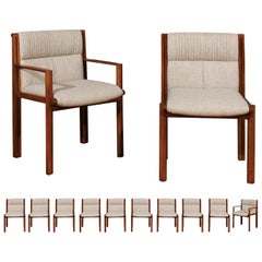 Vintage Sublime Restored Set of 12 Dining Chairs by John Saladino for Baker, circa 1985