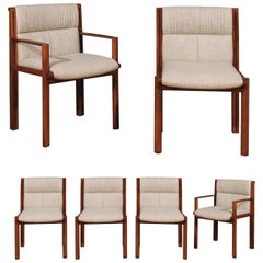 Sublime Restored Set of 12 Dining Chairs by Saladino for Baker, circa 1985