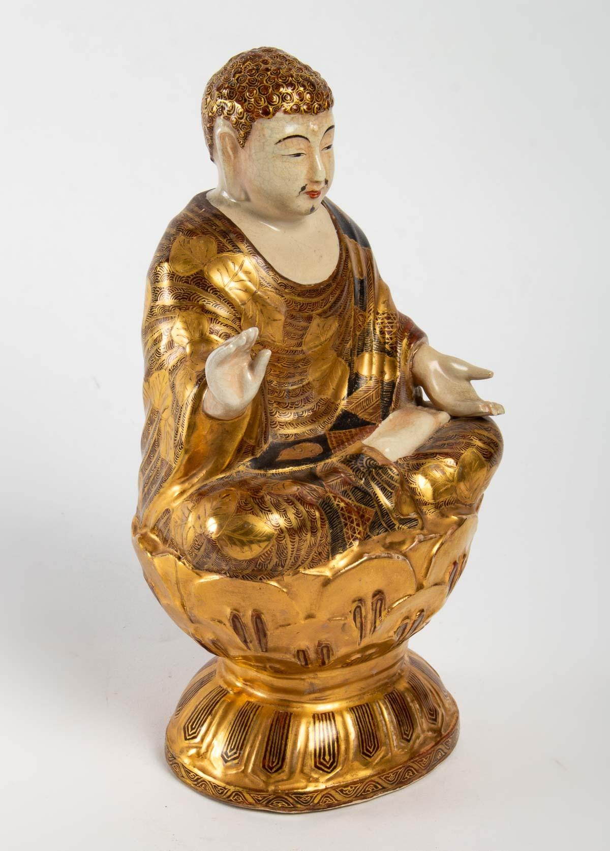 Sublime Satsuma Antique Porcelain Buddha 1