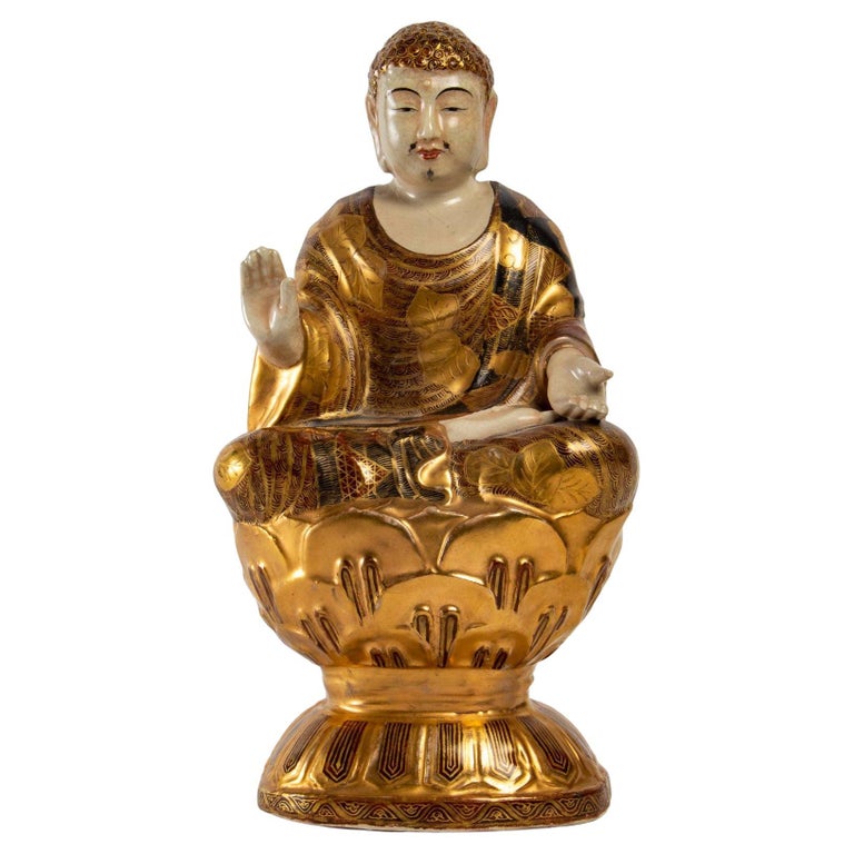 Sublime Satsuma Antique Porcelain Buddha at 1stDibs