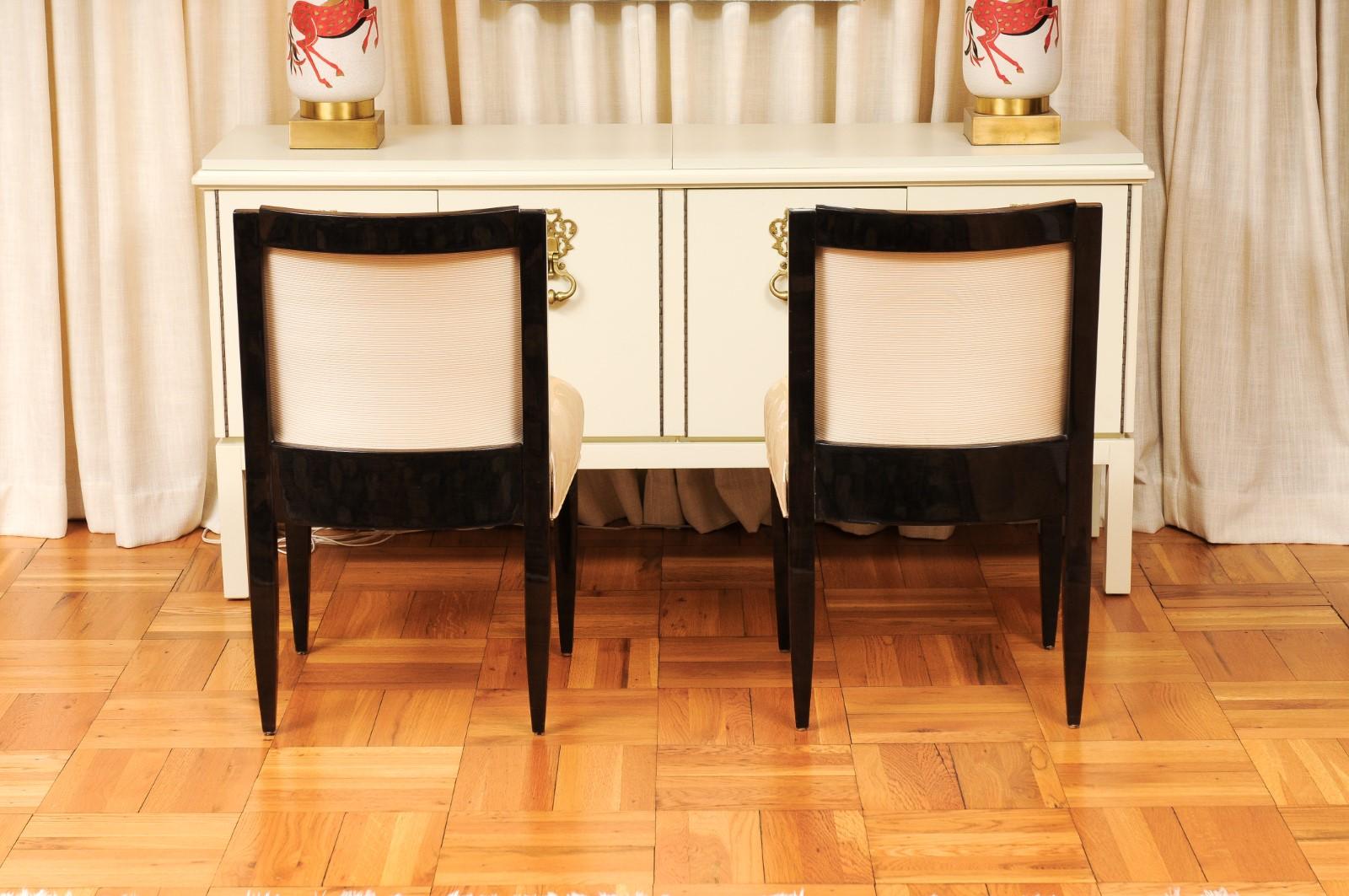 Sublime set di 8 sedie Deco Revival di Sally Sirkin Lewis per J. Robert Scott in vendita 3
