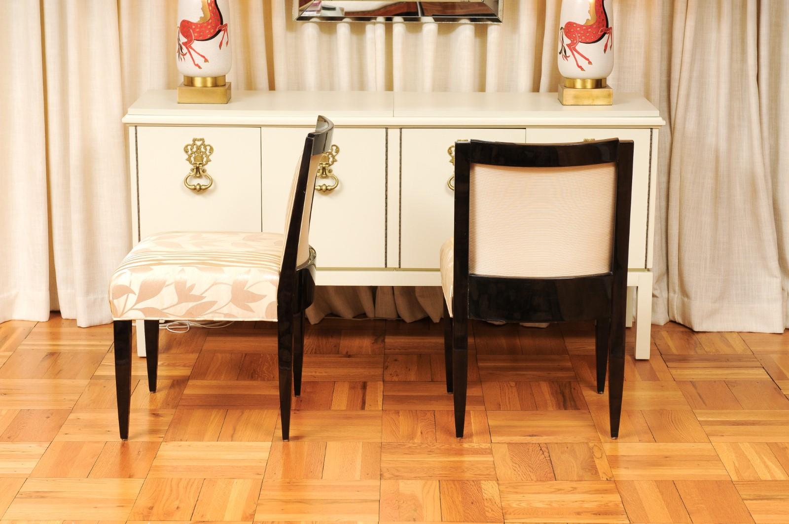 Sublime set di 8 sedie Deco Revival di Sally Sirkin Lewis per J. Robert Scott in vendita 4