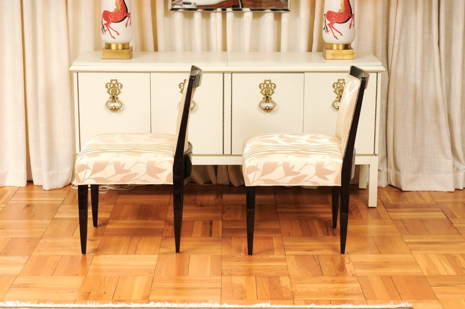 Sublime set di 8 sedie Deco Revival di Sally Sirkin Lewis per J. Robert Scott in vendita 5