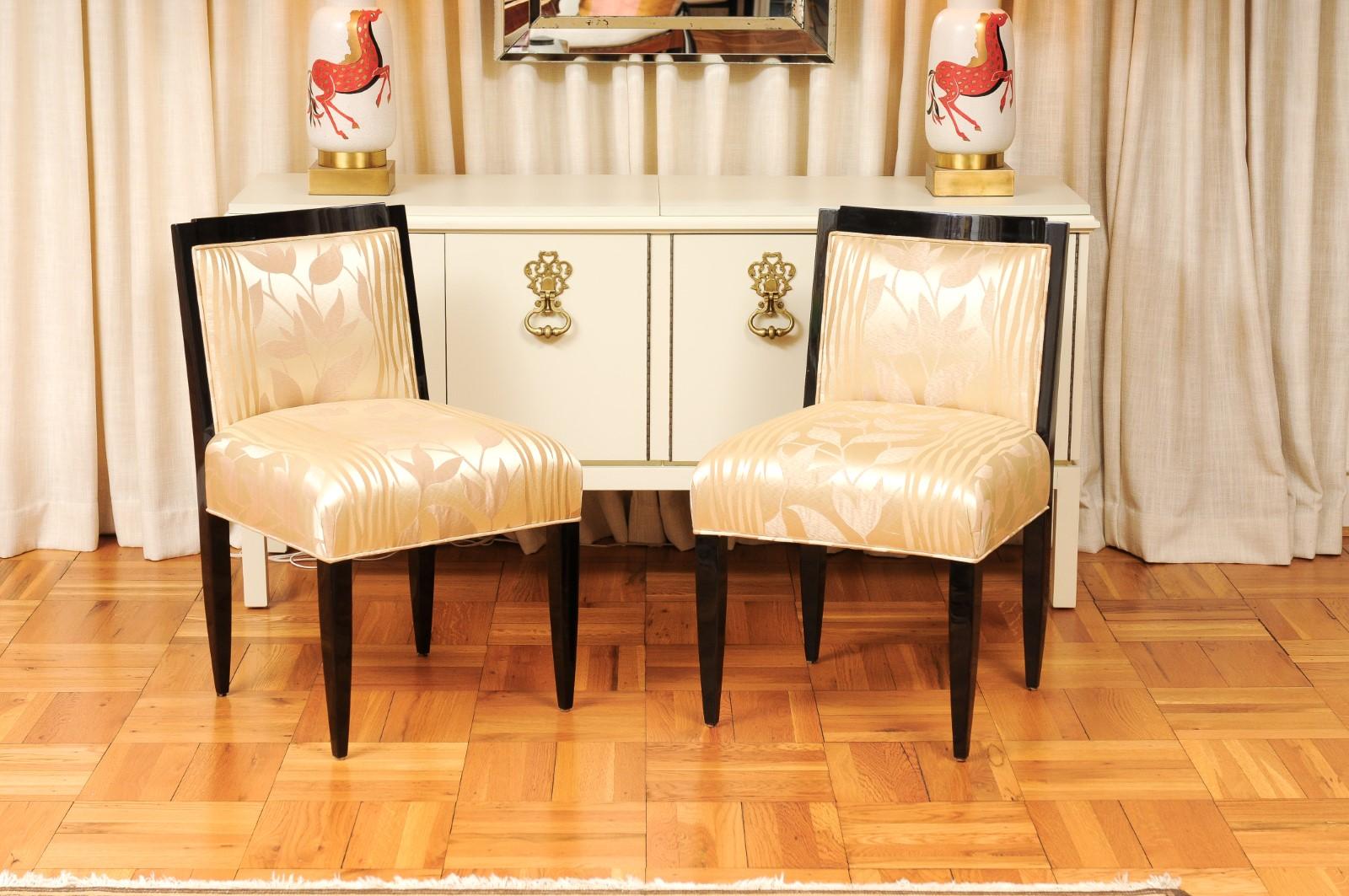 Sublime set di 8 sedie Deco Revival di Sally Sirkin Lewis per J. Robert Scott in vendita 8