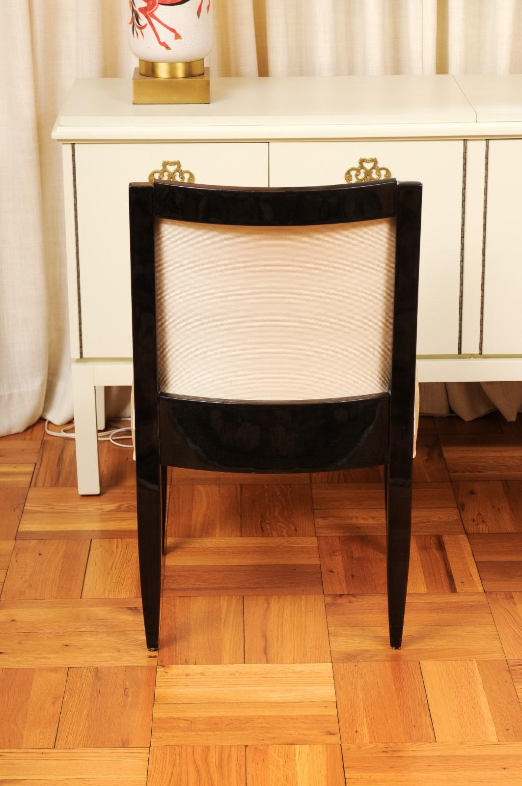 Sublime set di 8 sedie Deco Revival di Sally Sirkin Lewis per J. Robert Scott in vendita 10