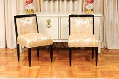 Sublime Set of 8 Deco Revival Chairs by Sally Sirkin Lewis for J. Robert Scott
